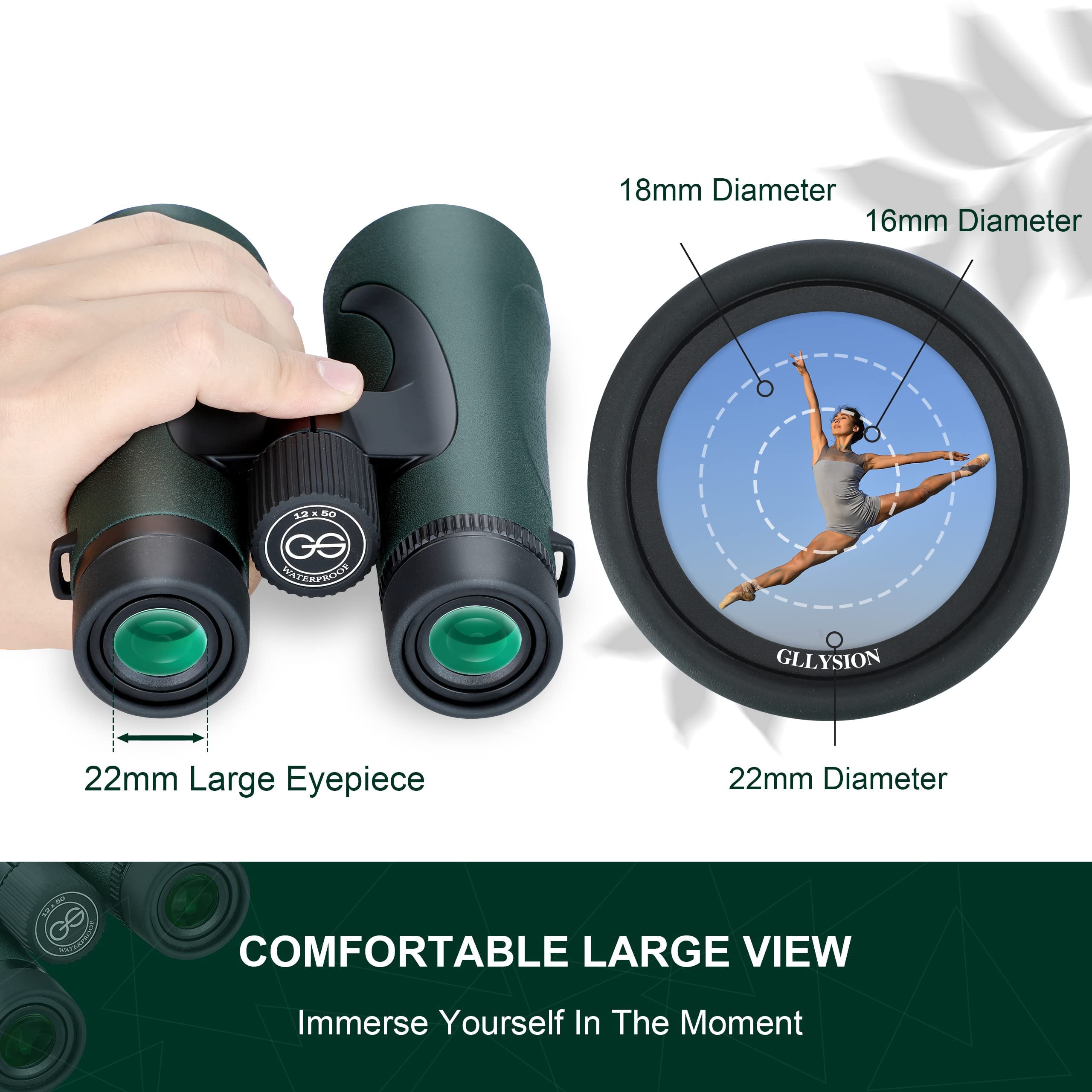 10X42 Professional Hd Binoculars For Adults With Phone Adapter, High Power Binoculars With Bak4 Prisms, Super Bright Lightweight
