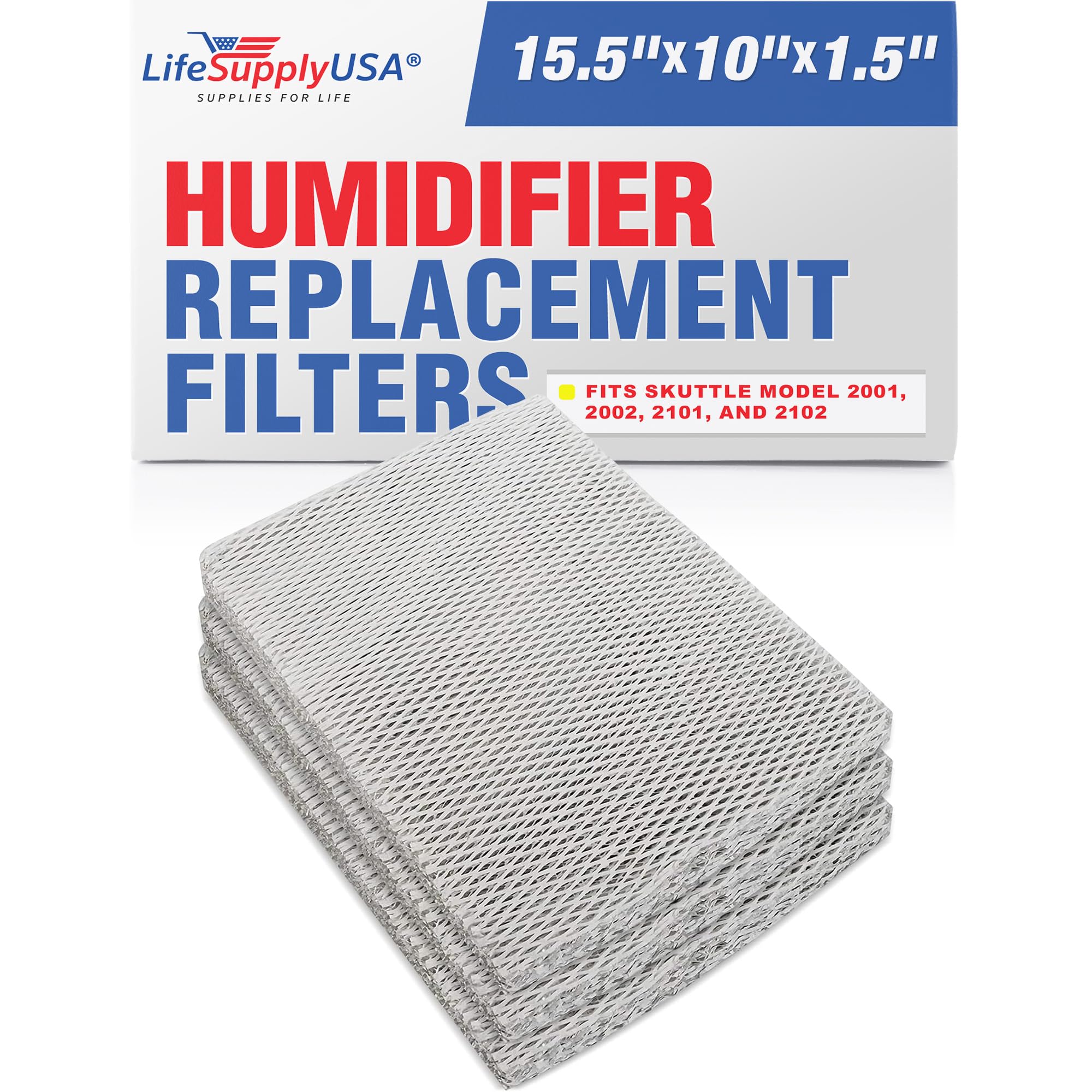 Lifesupplyusa Humidifier Filter Replacement Evaporator Pad With Wick Compatible With Skuttle A04 1725 051, 2001, 2101, 2002, 210