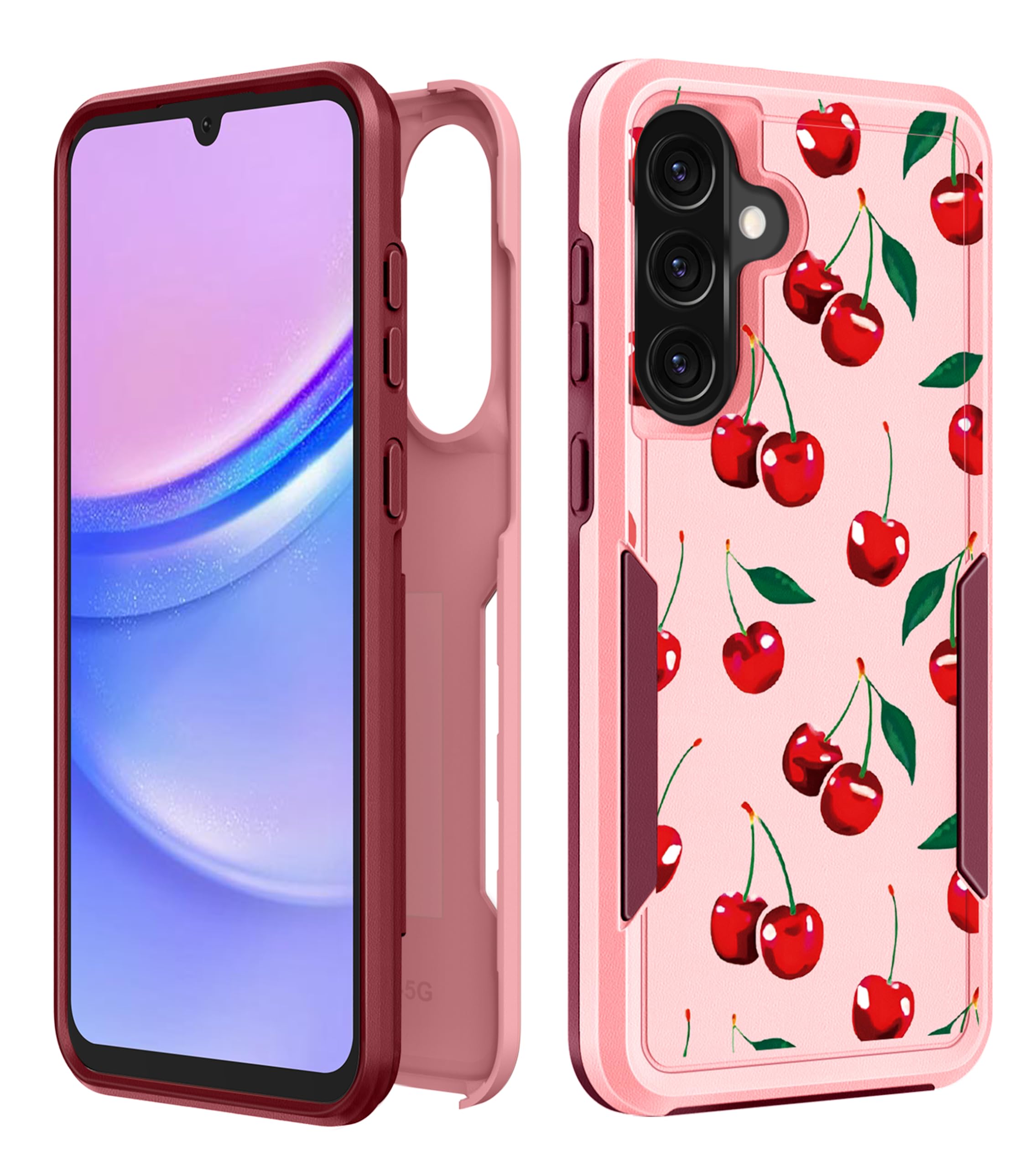 Plakill for Galaxy A36 5G Phone Case Women - Cute Girls Cover Girly Kawaii Aesthetic Unique Design Cheery Heavy Duty Protective 