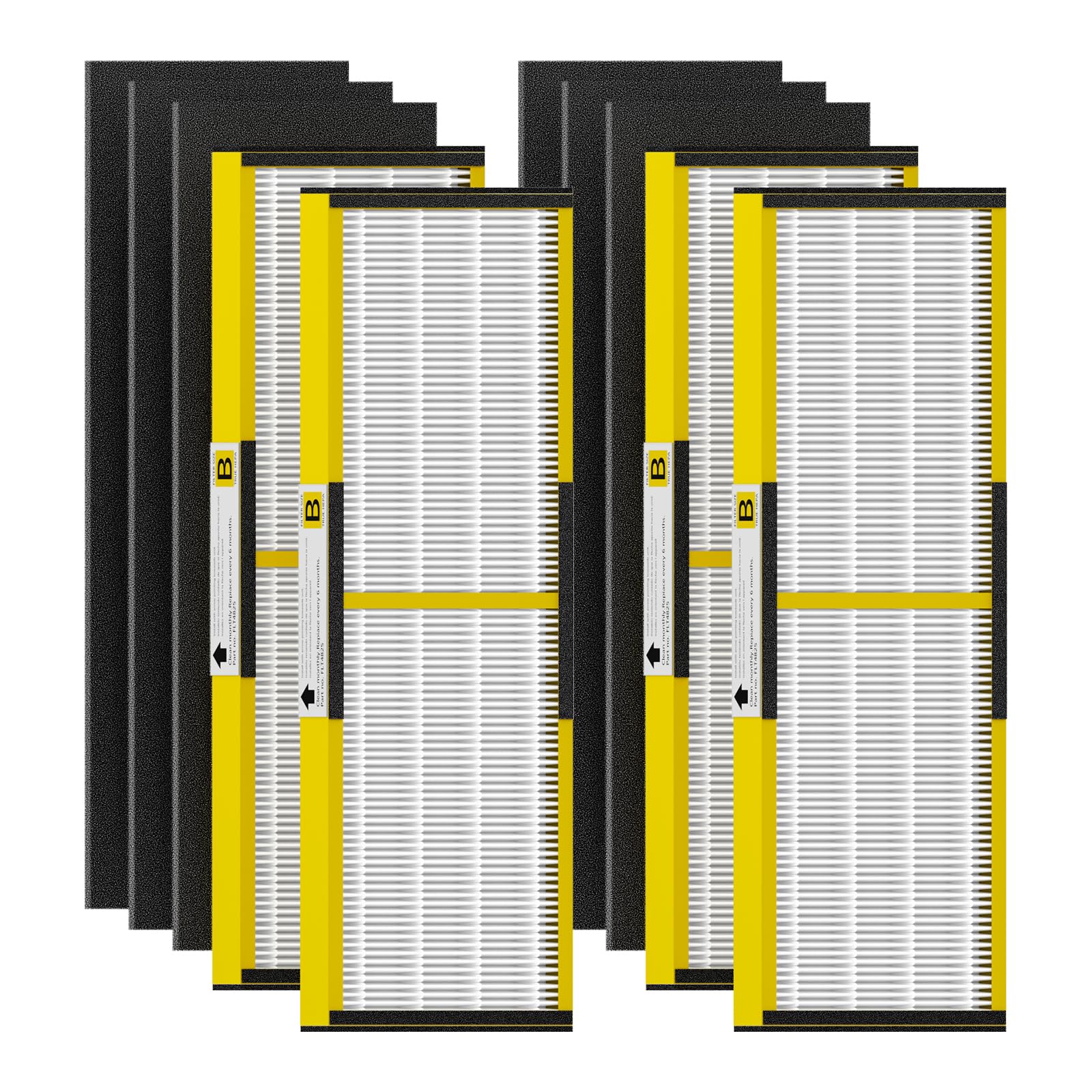 Flt4825 Hepa Filter B Replacement   Compatible With Guardian Air Purifier Ac4825 Ac4300 Ac4800 Ac4900 Ac4850, 4 Pack Pet Friendl