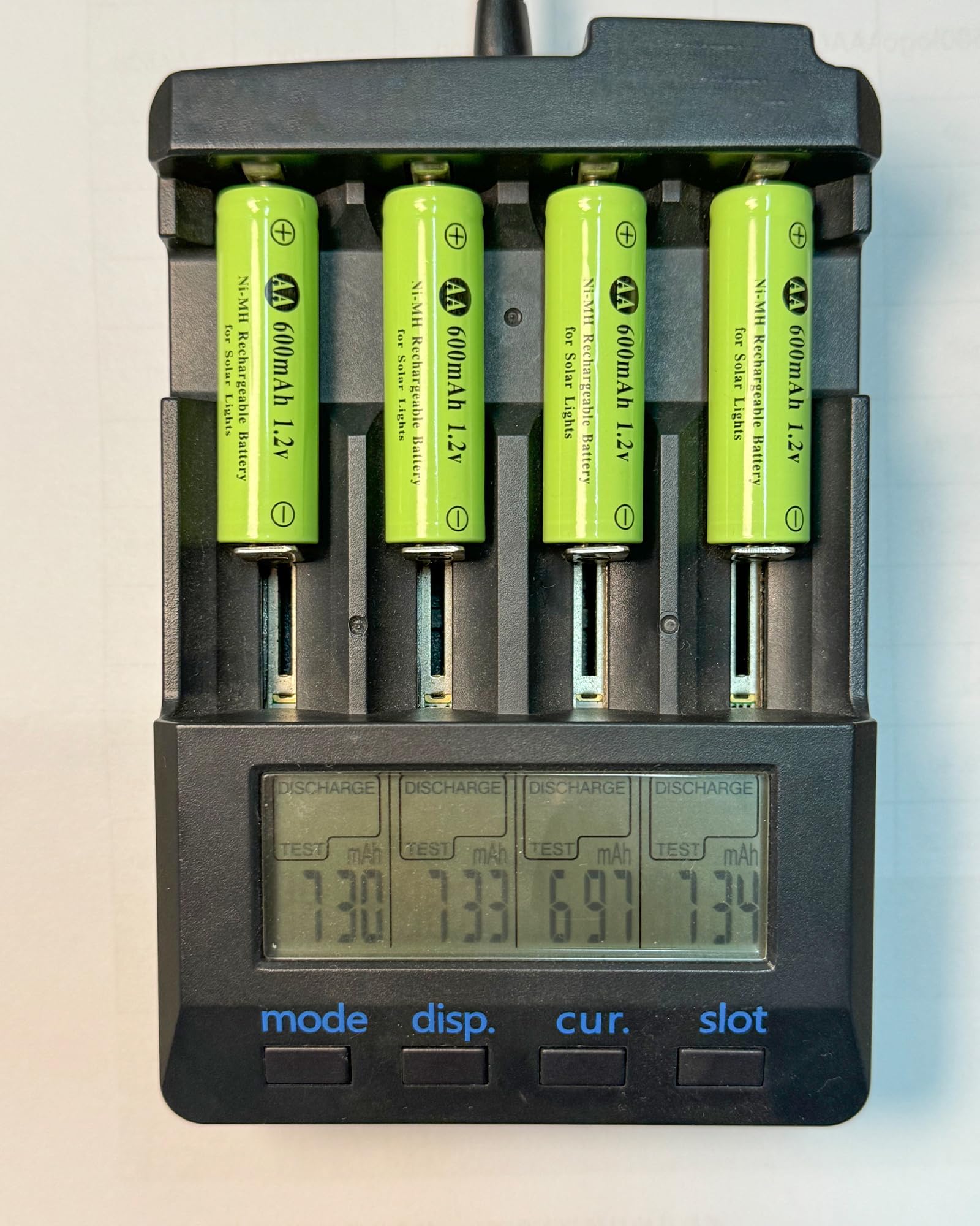 Howardly Ni-Mh Aa 600Mah 1.2V Rechargeable Battery For Solar Lights, Double A 1.2V Rechargeable Battery Pre-Charged, Low Self -