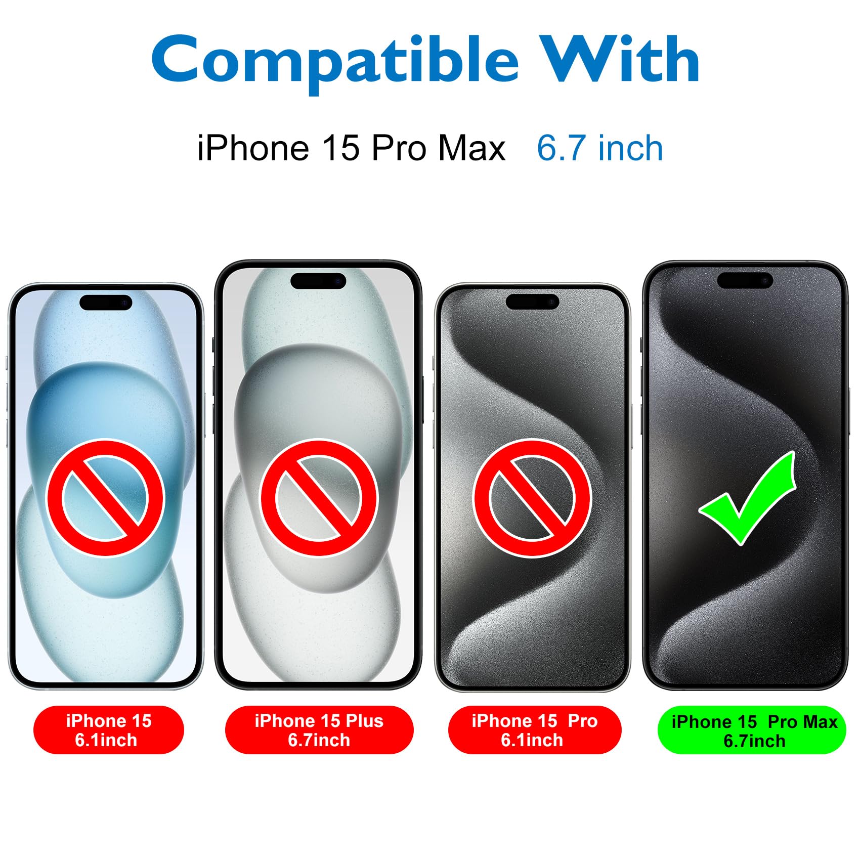 Mothca 2 Pack Matte Glass Screen Protector For Iphone 15 Pro Max[6.7 Inch] + 2 Pack Camera Lens Protector, Anti Glare & Anti Fin