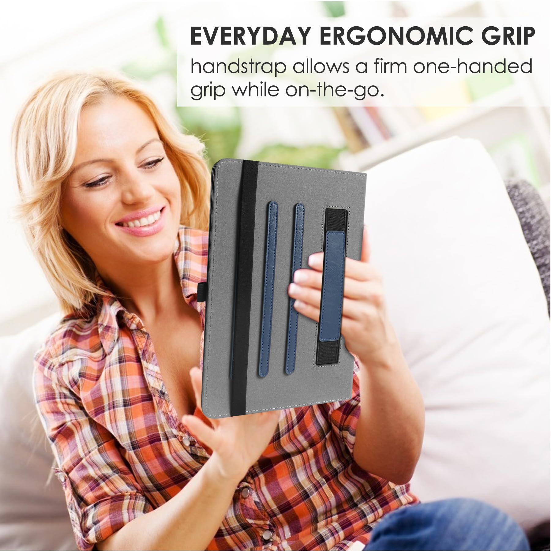 Hgwalp Universal Tablet Case 9'',9.7'',10.1'',10.2'',10.5'',Tablet 10 Inch Case,Stand Folio Protective Cover With Pocket For Tcl