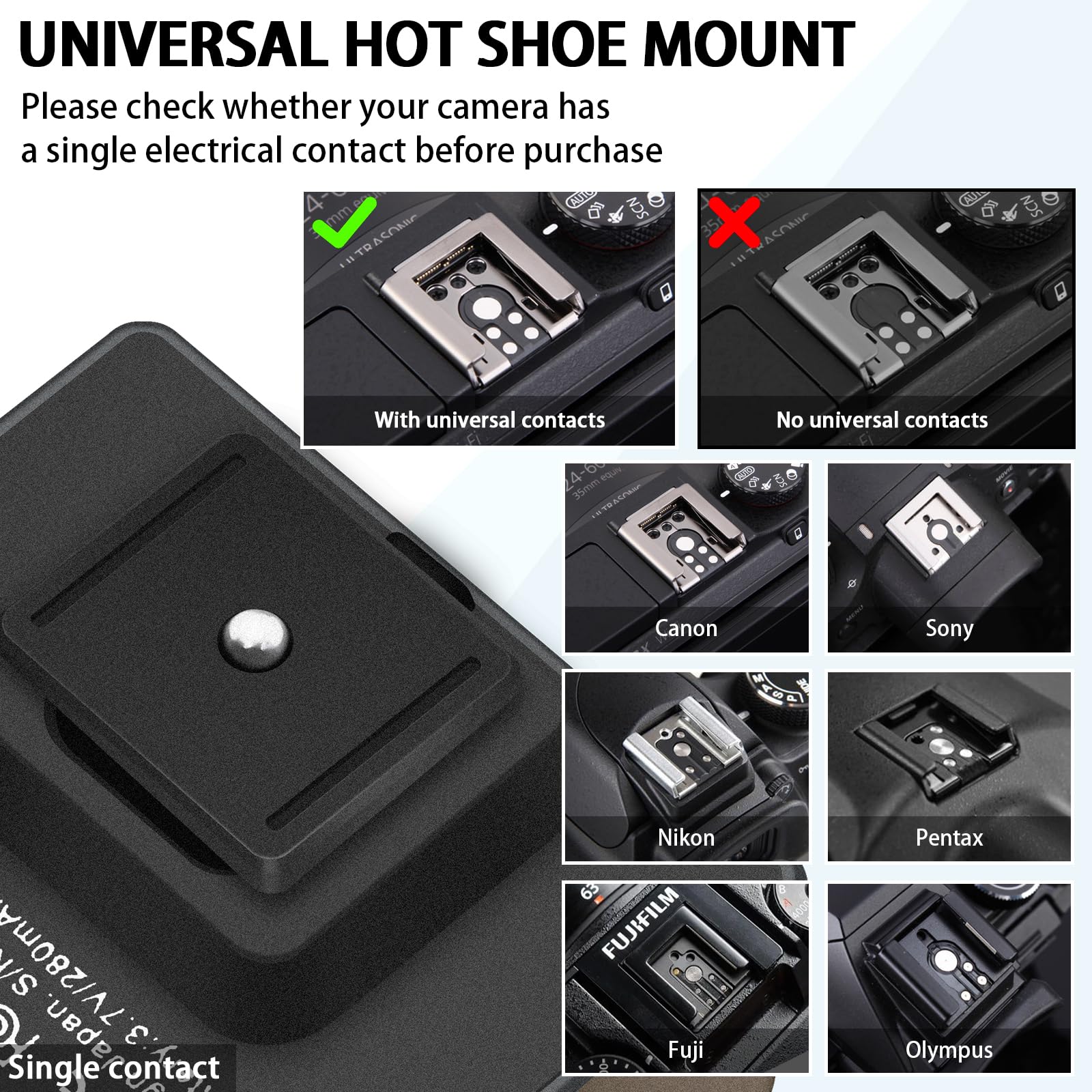 Medalight F1 Mini Camera Flash Camera Flash Speedlite For Ricoh (Gr3/Gr3X,Etc.) Fuji/Sony/Nikon/Canon,Digital Film Cameras,Porta