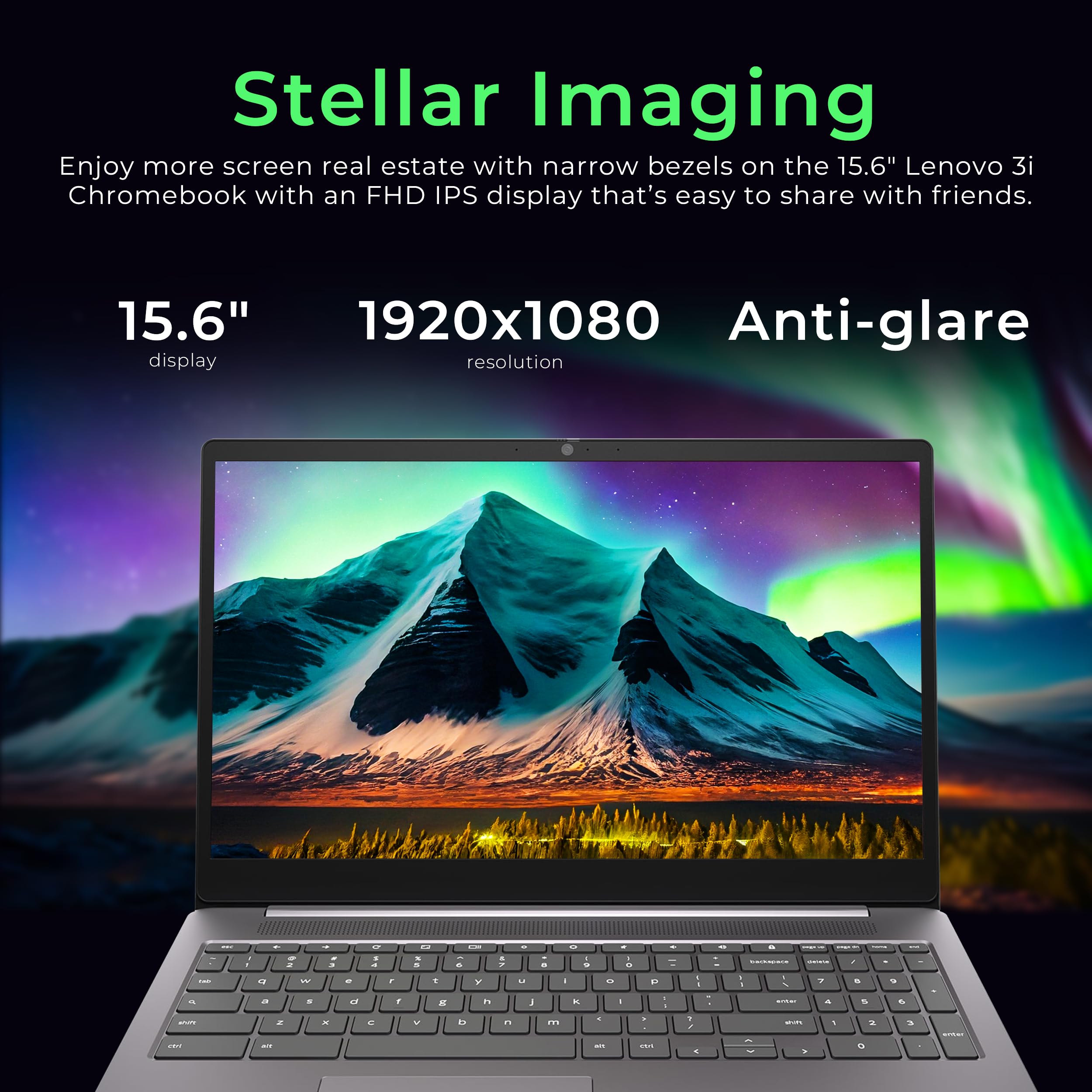 Lenovo Ideapad 3 15.6'' Fhd Anti Glare Chromebook, Intel Celeron N4500, 4Gb Lpddr4 Ram, 352Gb Storage (64Gb Ssd + 288Gb Docking