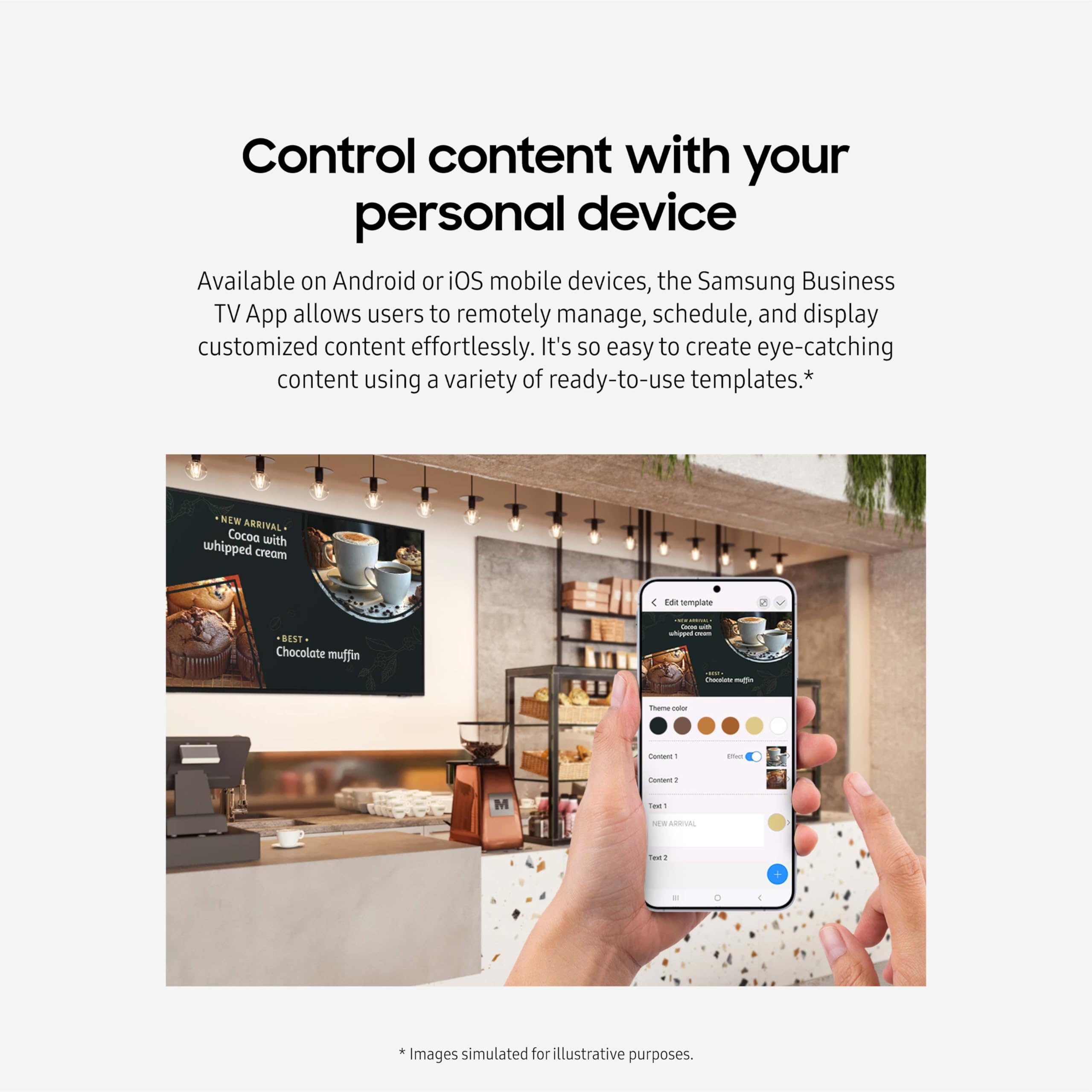 Samsung 85-Inch Class Crystal Uhd 4K Bed-H Series Hdr Business Pro Tv W/ 3-Sided Bezel-Less Slim Design, Use For Digital Signage