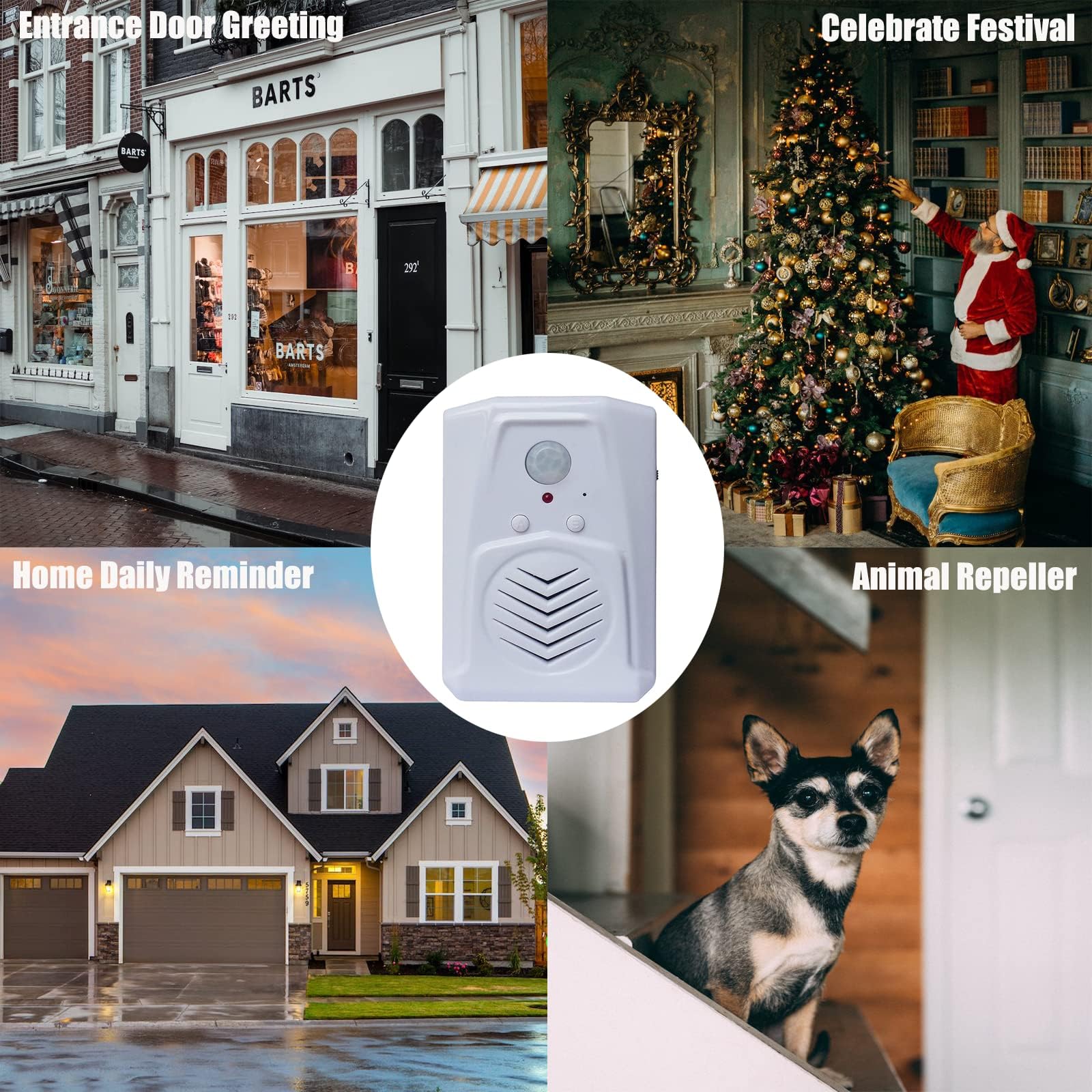 Pir Motion Sensor Activated Sound Player Speaker With Usb Cable, Download Your Own Mp3 Audio Files To Play Speech, Music Or Soun