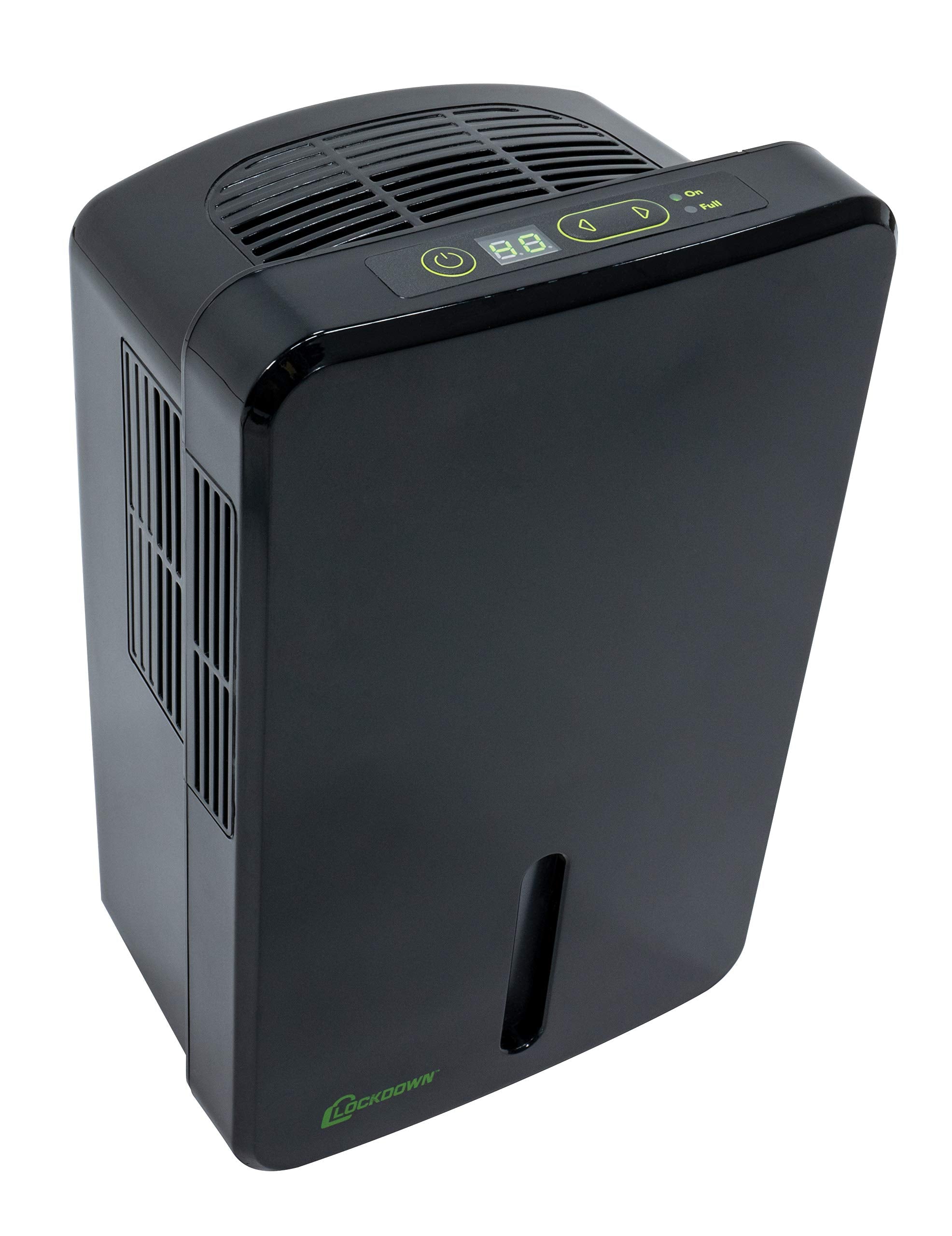 LOCKDOWN Automatic Dehumidifier with Quiet Operation, Drain Hose and Self Monitoring Controls for Humidity Control in Small Room
