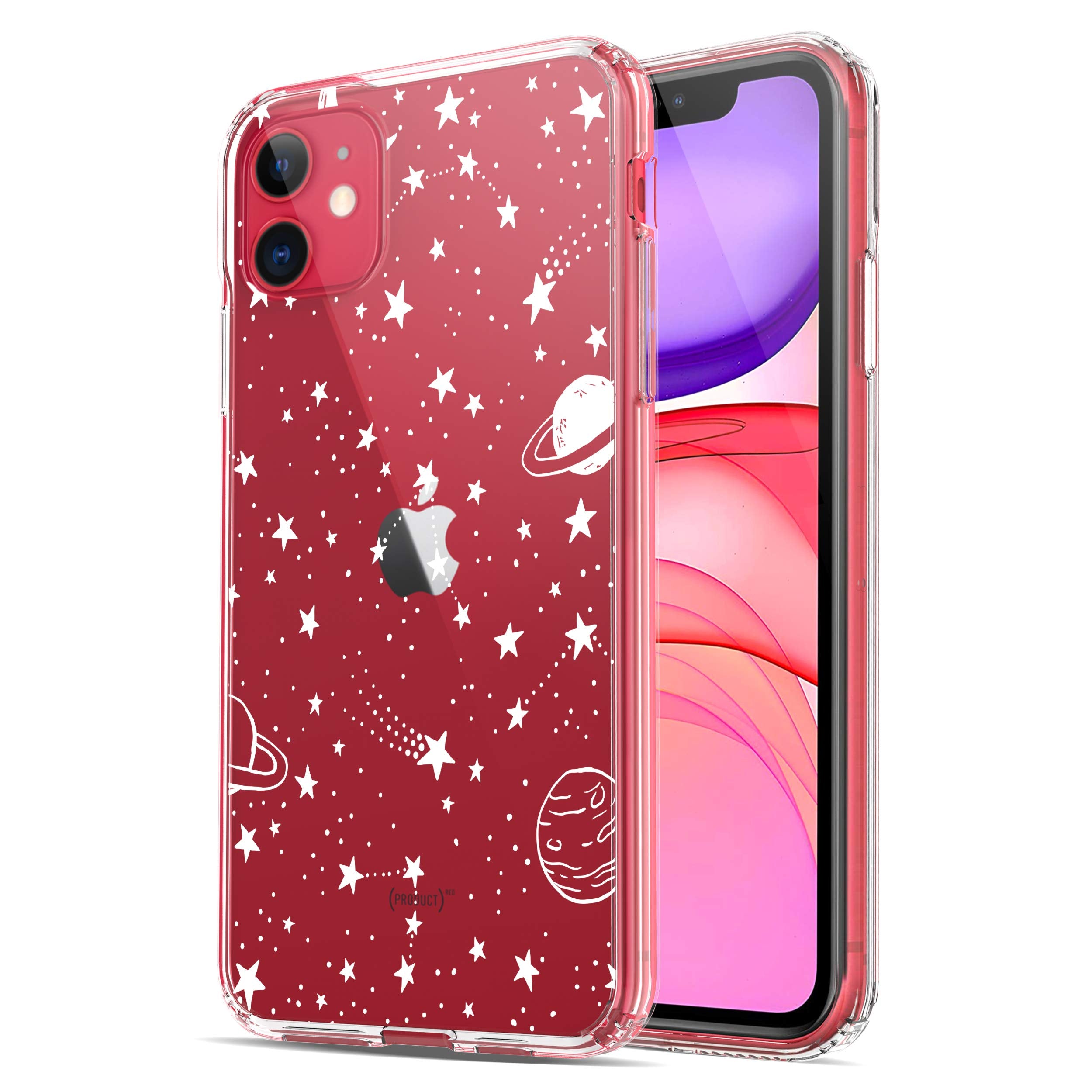 Ranz Iphone 11 Case, Anti Scratch Shockproof Series Clear Hard Pc+ Tpu Bumper Protective Cover Case For Iphone 11   Universe