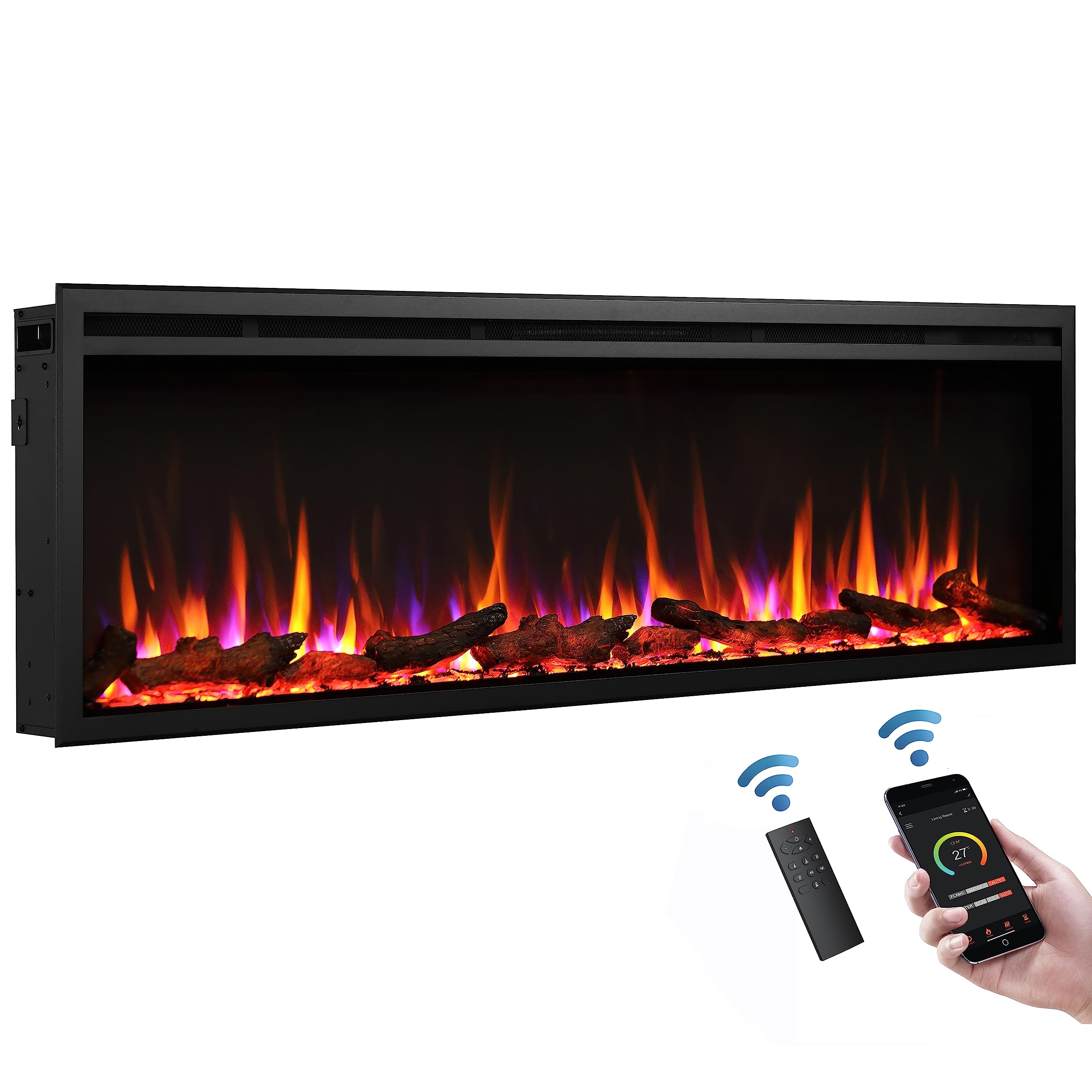 Legendflame Austin In Wall Recessed & Wall Mounted Electric Fireplace (60'')