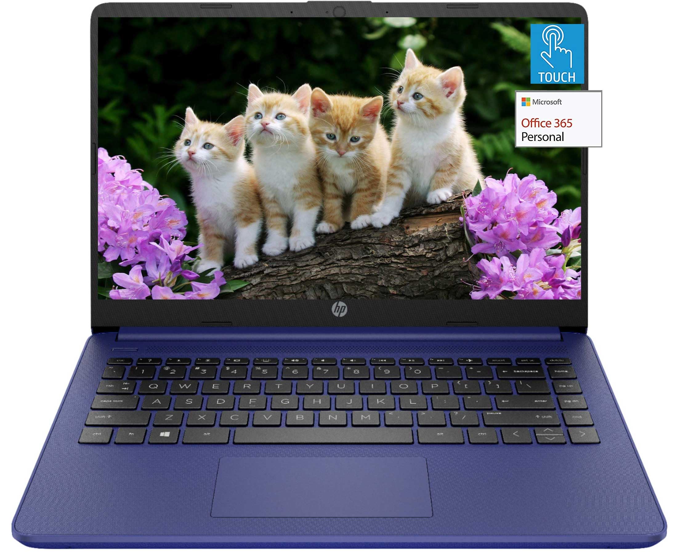 Hp 14'' Touchscreen Laptop, Intel Dual Core N4020, 16Gb Ram, 192Gb Storage(64Gb Emmc+128Gb Micro Sd), Webcam, 1Yr Office W/Acces