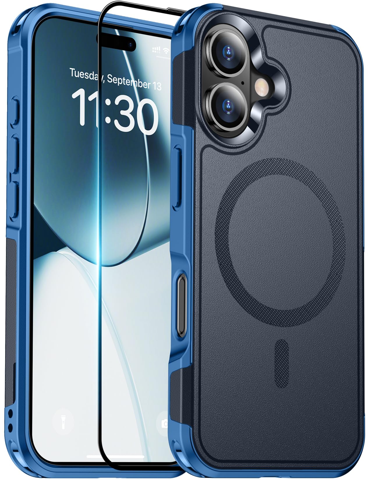 Temdan Designed For Iphone 16 Case Magnetic,[Compatible With Magsafe][Military Grade Drop Protection] Dropproof Heavy Duty Tough