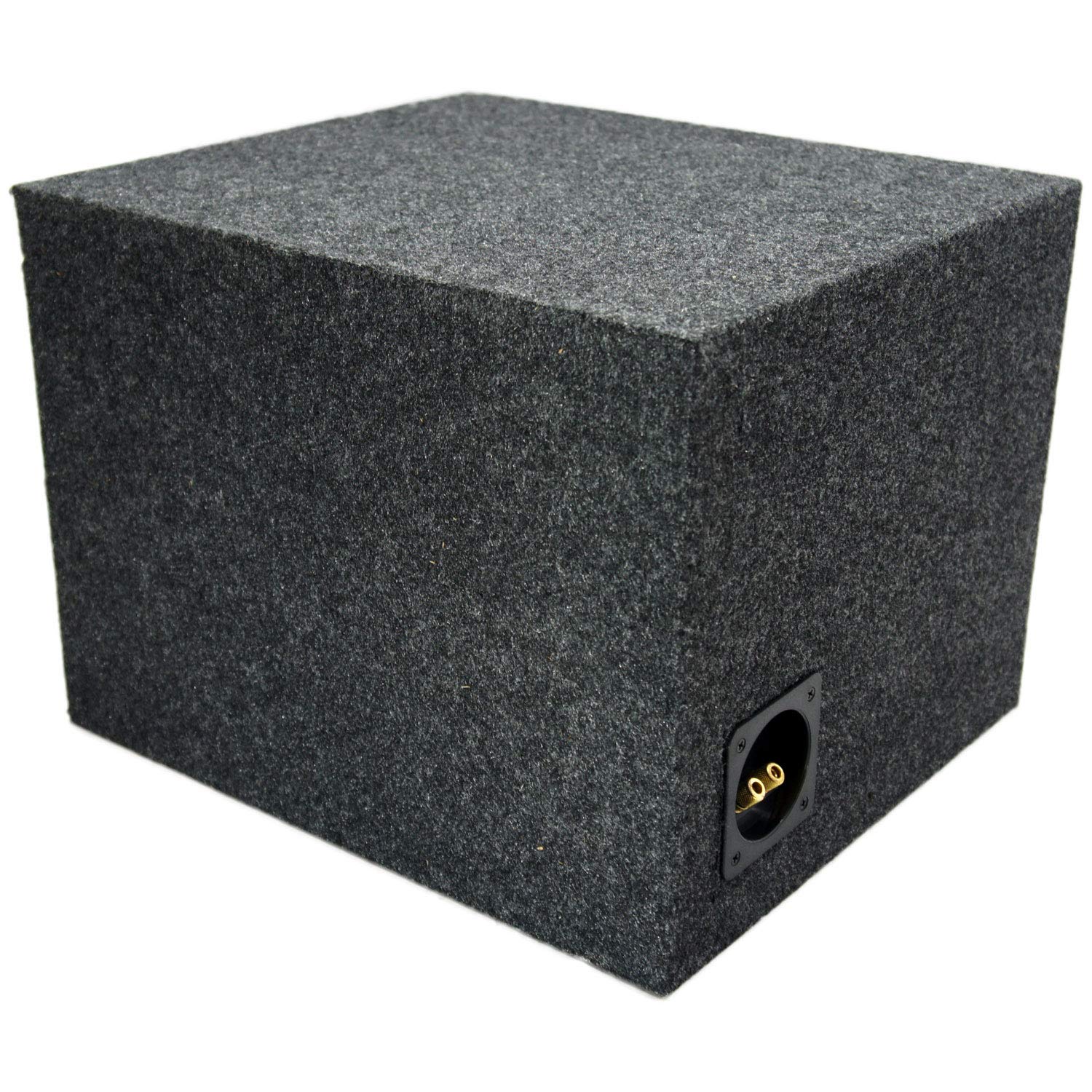 American Sound Connection Car Audio Single 10'' Vented Subwoofer Stereo Sub Box Ported Enclosure 5/8'' Mdf