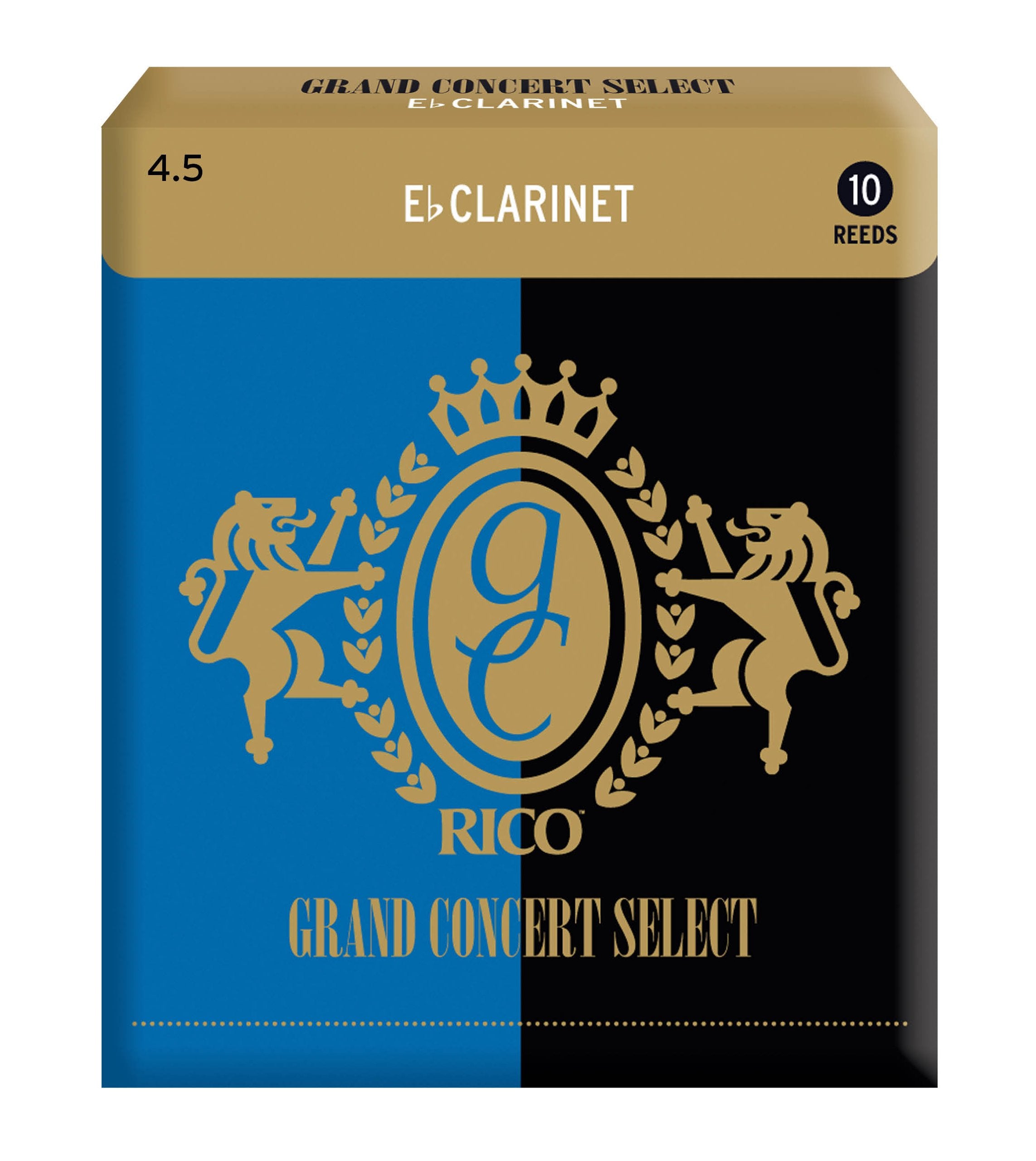 Rico Grand Concert Select Eb Clarinet Reeds, Strength 4.5, 10-pack