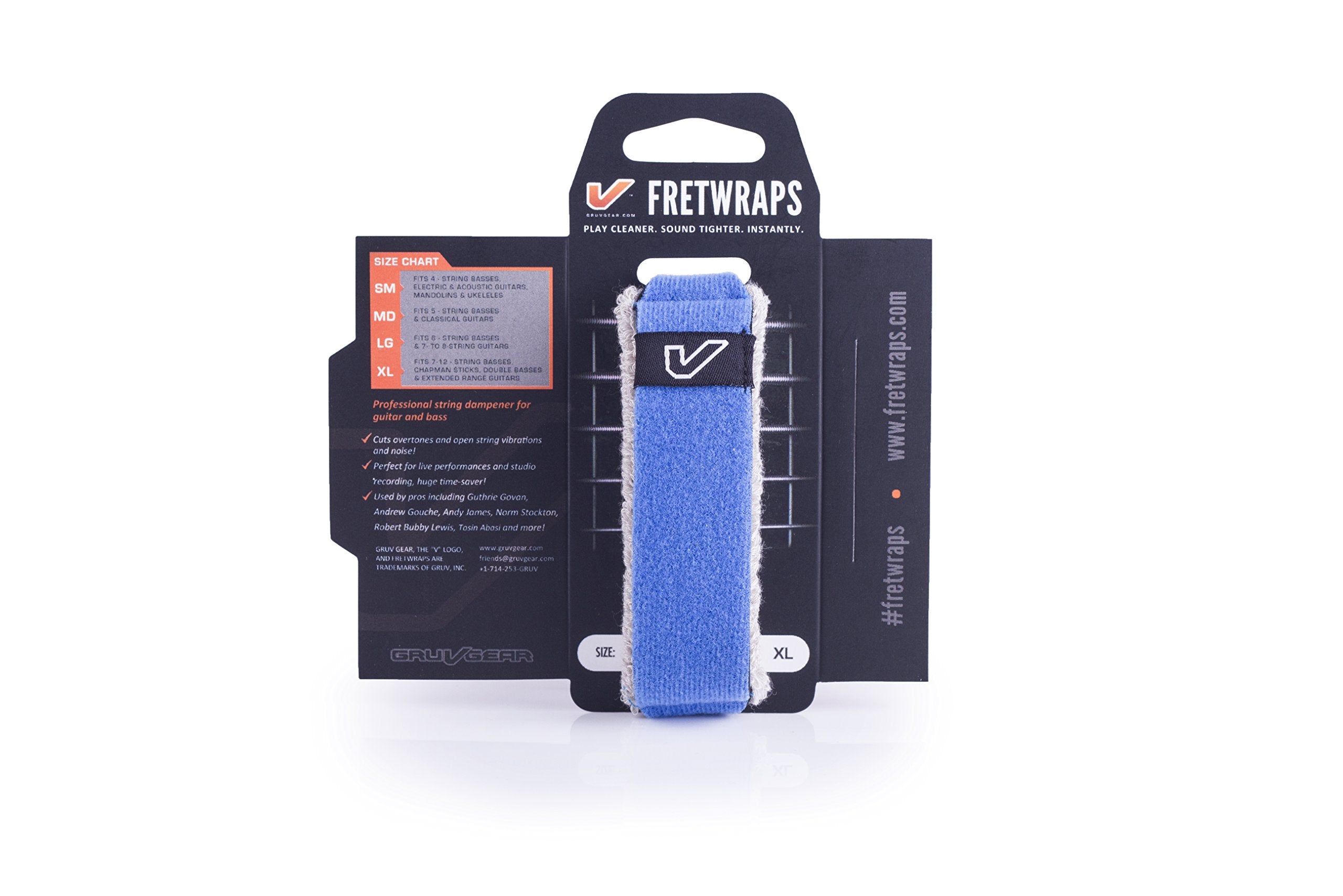 Gruv Gear FretWraps HD Sky String Muters 1-Pack (Blue, Extra Large) (FW-1PK-BLU-XL)