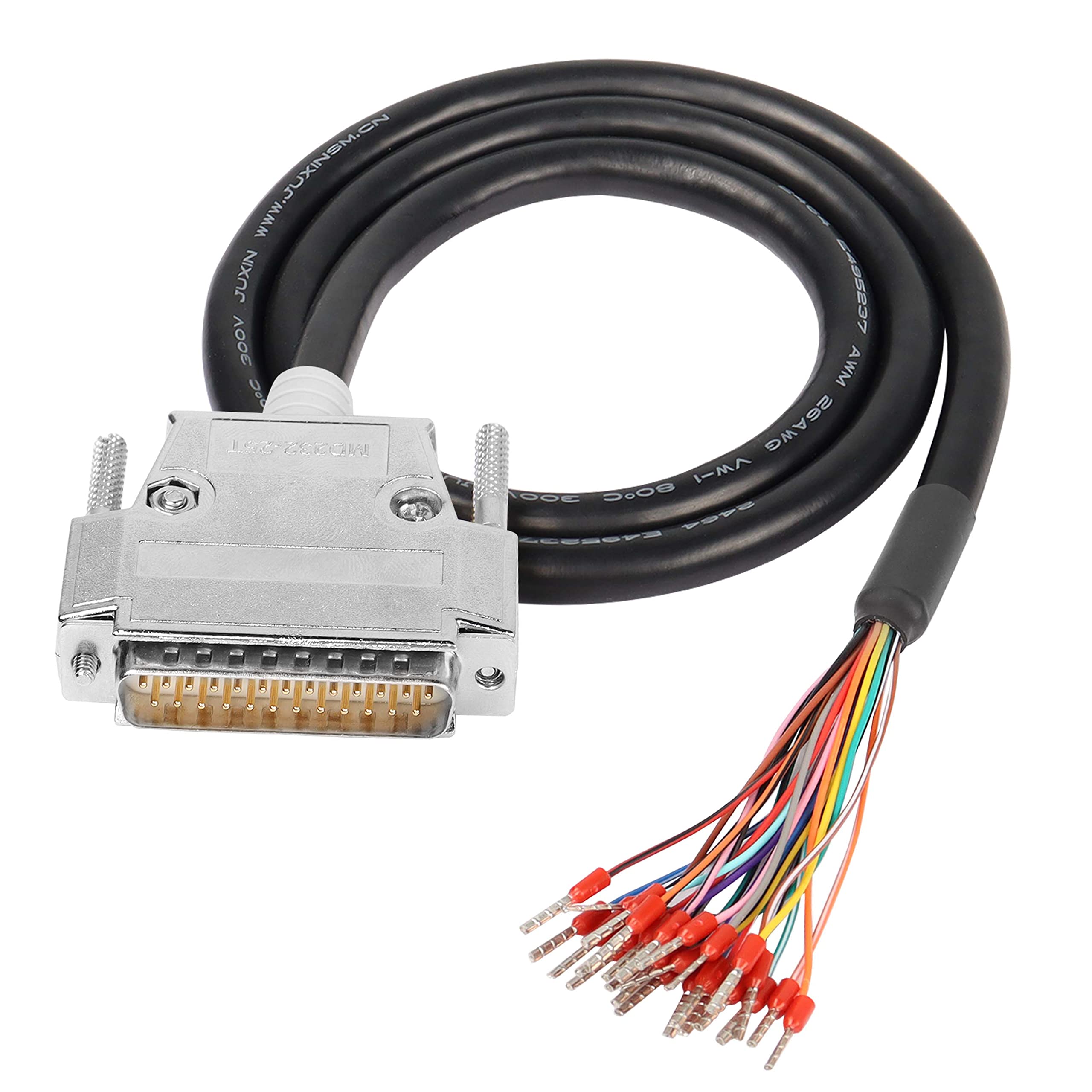 Xmsjsiy Db25 Connector Adapter Rs232 25 Pin Serial Extension Cable Solderless 25 Pin Port Breakout Replacement Cable With Bare W