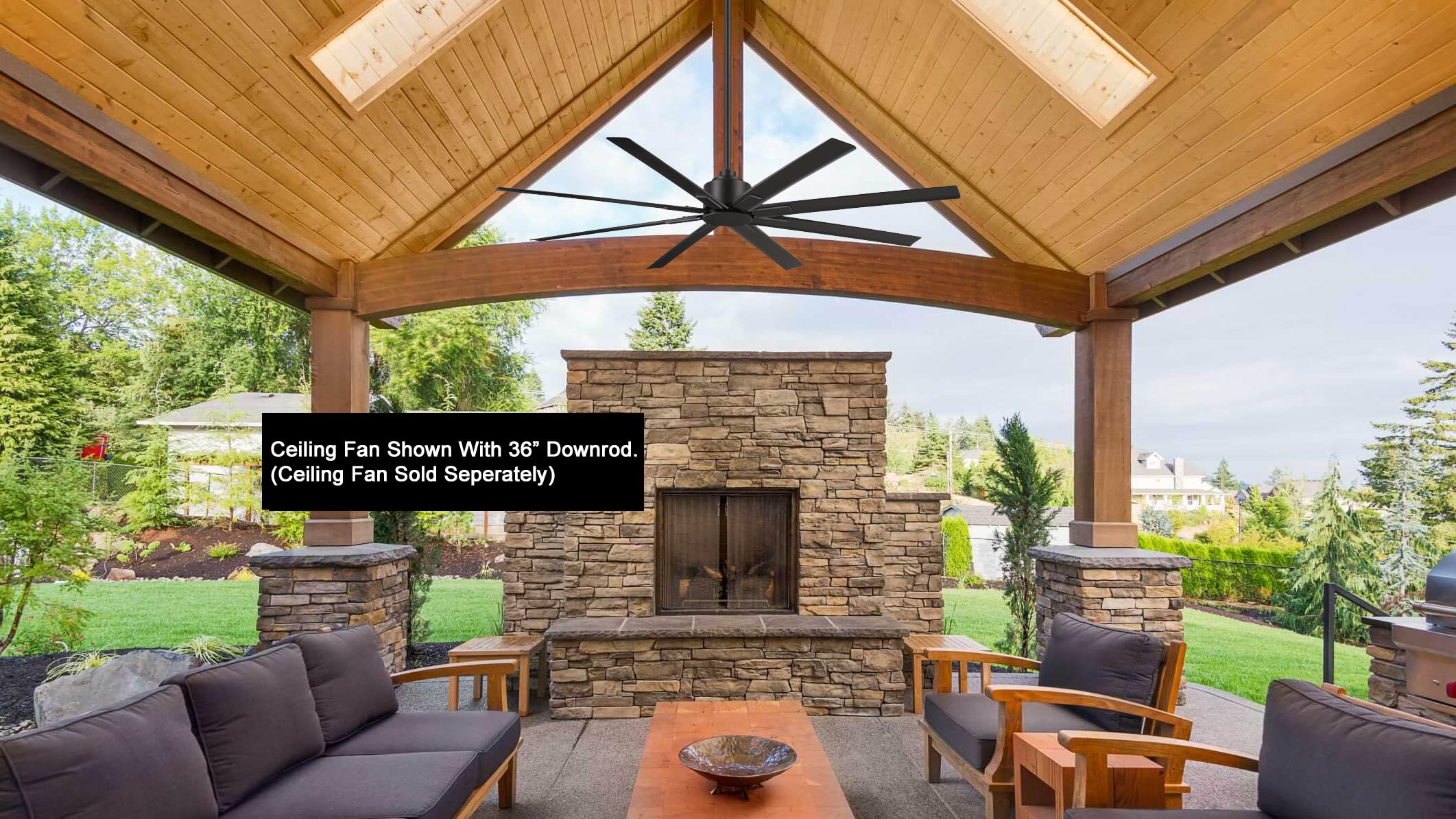 Minka Aire Dr536 Cl 36 Inch Ceiling Fan Downrod In Coal Finish