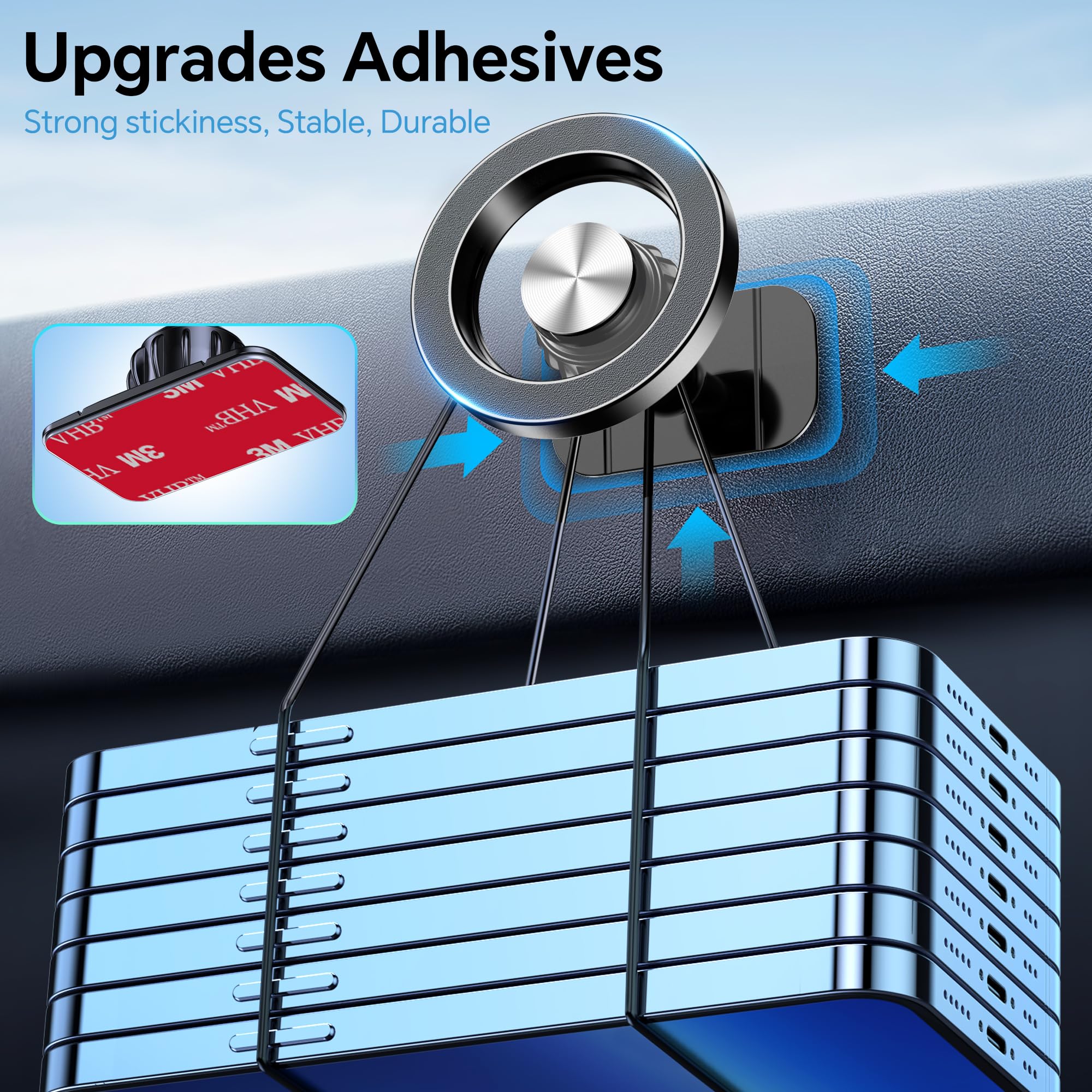 For Magsafe Car Mount?20 Strong Magnets? Magnetic Phone Holder For Car Air Vent Phone Holder?360? For Iphone Magnetic Car Mount,