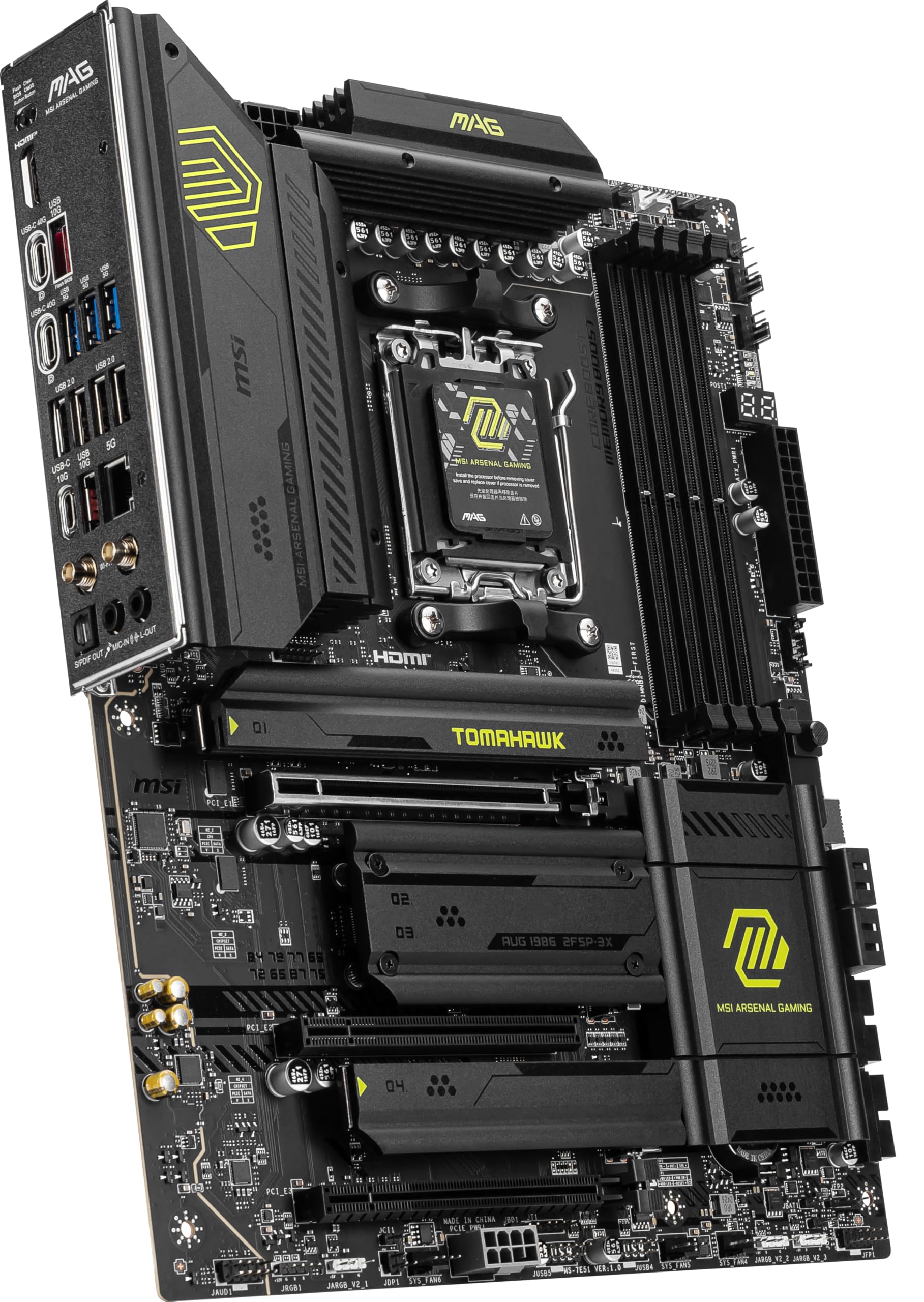 Msi Mag X870 Tomahawk Wifi Gaming Motherboard (Amd Ryzen 9000/8000/7000 Series Processors, Am5, Ddr5, Pcie 5.0, M.2 Gen5, Sata 6