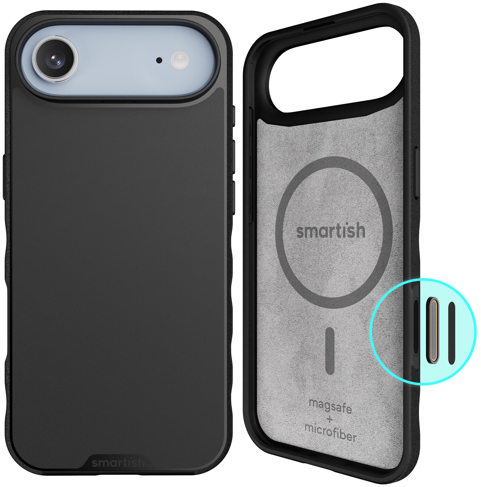 Smartish iPhone Air MagSafe Case - Gripmunk w/Camera Control Protection, Magnetic Slim Case [Lightweight + Protective] Thin Grip