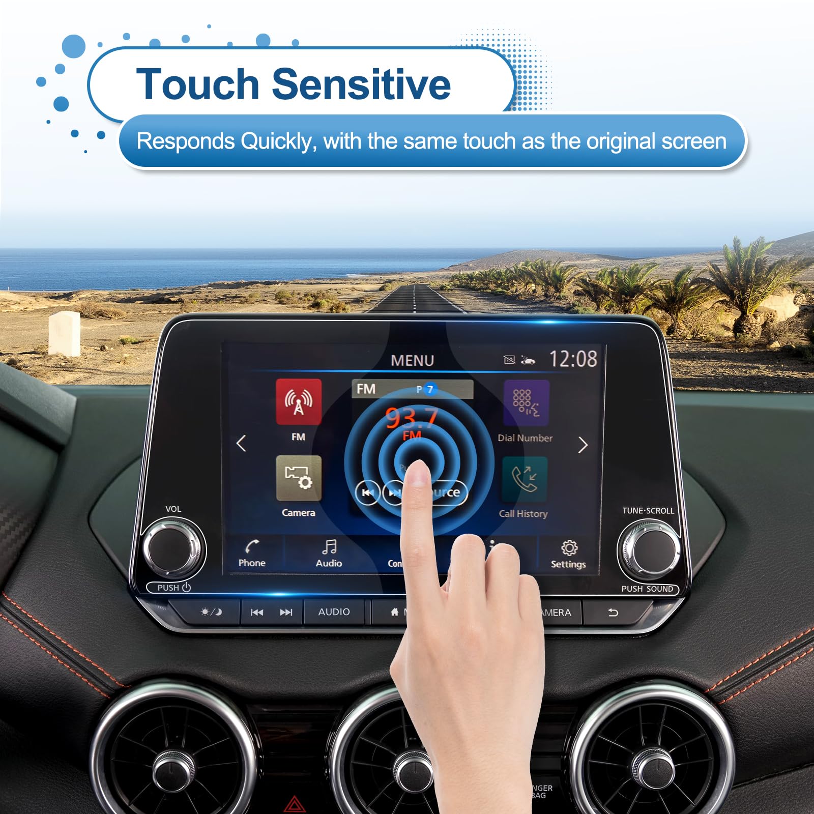 Coleya 2020 2023 2024 Sentra Screen Protector For Nissan Sentra (Sv/Sr) 8 Inch Touch Screen, 2023 N Issan Sentra Tempered Glass