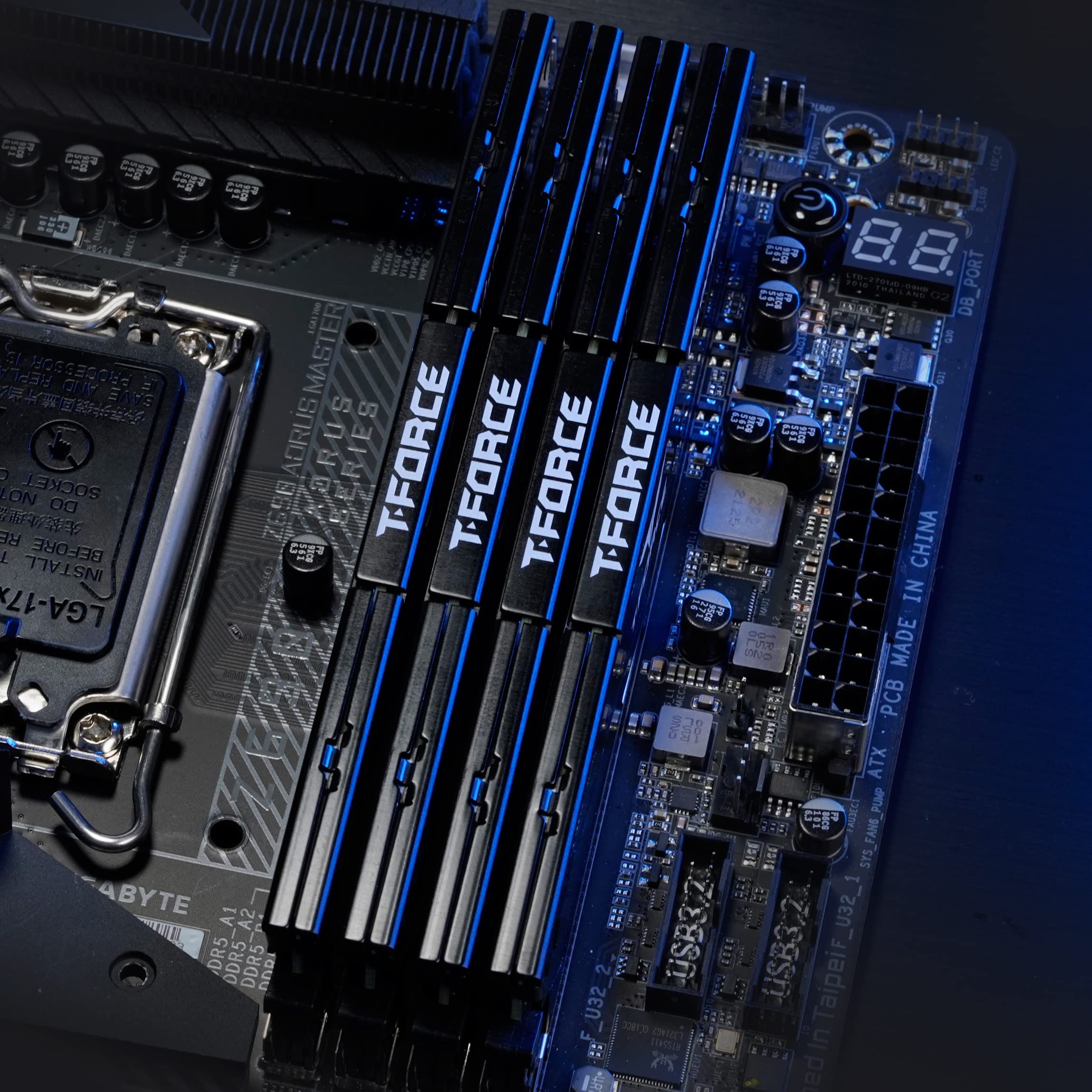 Teamgroup T Force Vulcan Ddr5 32Gb (2X16Gb) 6000Mhz (Pc5 48000) Cl30 Intel Xmp 3.0 & Amd Expo Compatible Desktop Memory Ram Black Flbd532G6000Hc30Dc01