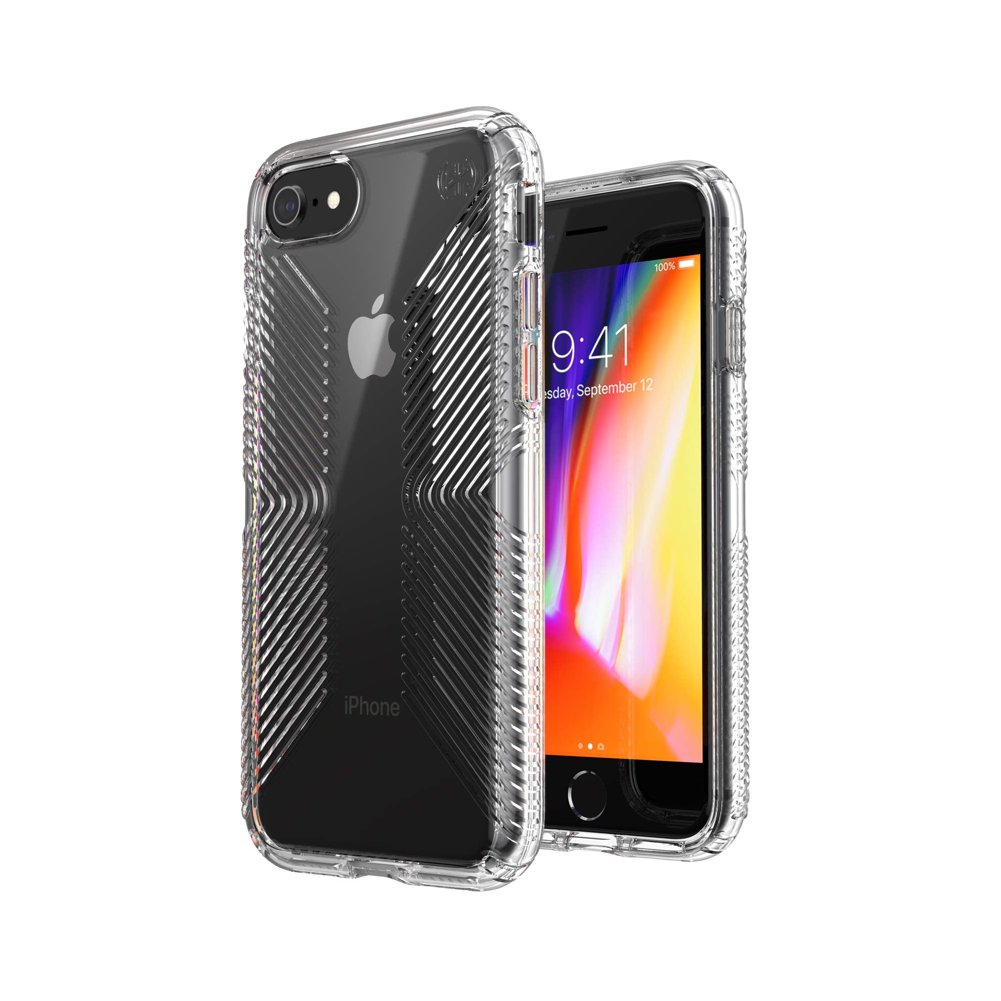 Speck Products Presidio Perfect-Clear With Grip Case, Compatible With Iphone Se (2022)| Iphone Se (2020)| Iphone 8| Iphone 7, Cl