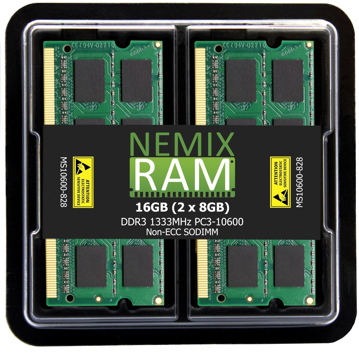 Nemix Ram 16Gb (2X8Gb) Ddr3 1333Mhz Pc3 10600 2Rx8 1.35V 204 Pin Non Ecc Sodimm Kit Compatible With Macbook Pro Laptop Imac Memo