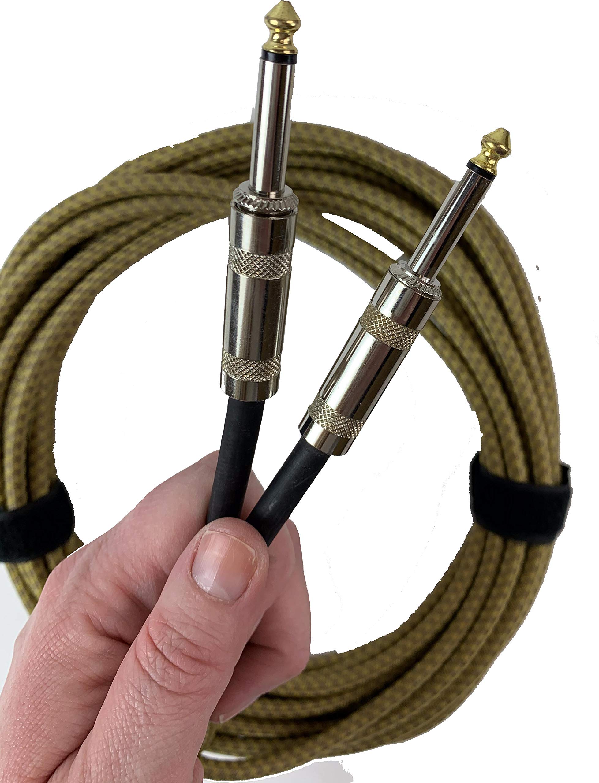 Gearlux Instrument Cable/Professional Guitar Cable 1/4 Inch To 1/4 Inch, Tweed, 10 Foot