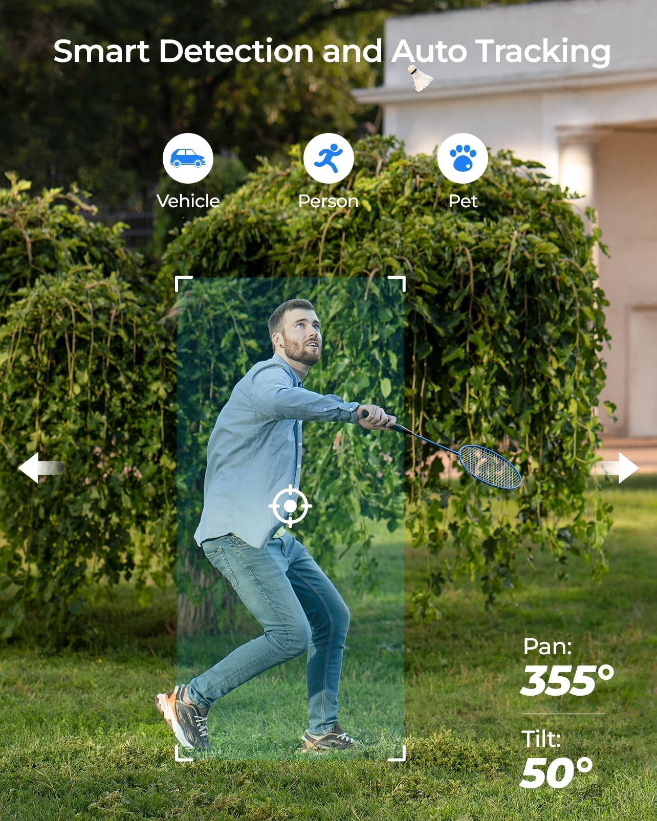 Reolink 4K Outdoor Security Camera, Ptz Camera For Home Security, Wi Fi 6 New Technology, Motion Tracking Person/Vehicle/Pet Det