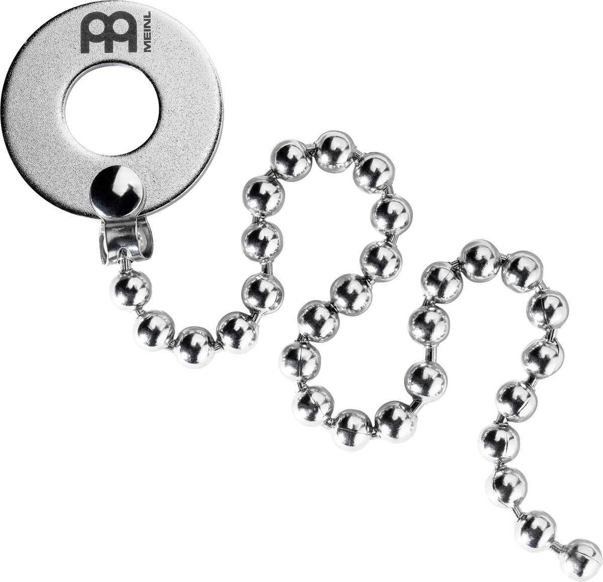 Meinl Cymbals Heavy Bacon Cymbal Sizzler For Ride, Crash, China And Effects With No Rivets Required   Beaded Chain Topper For Ja