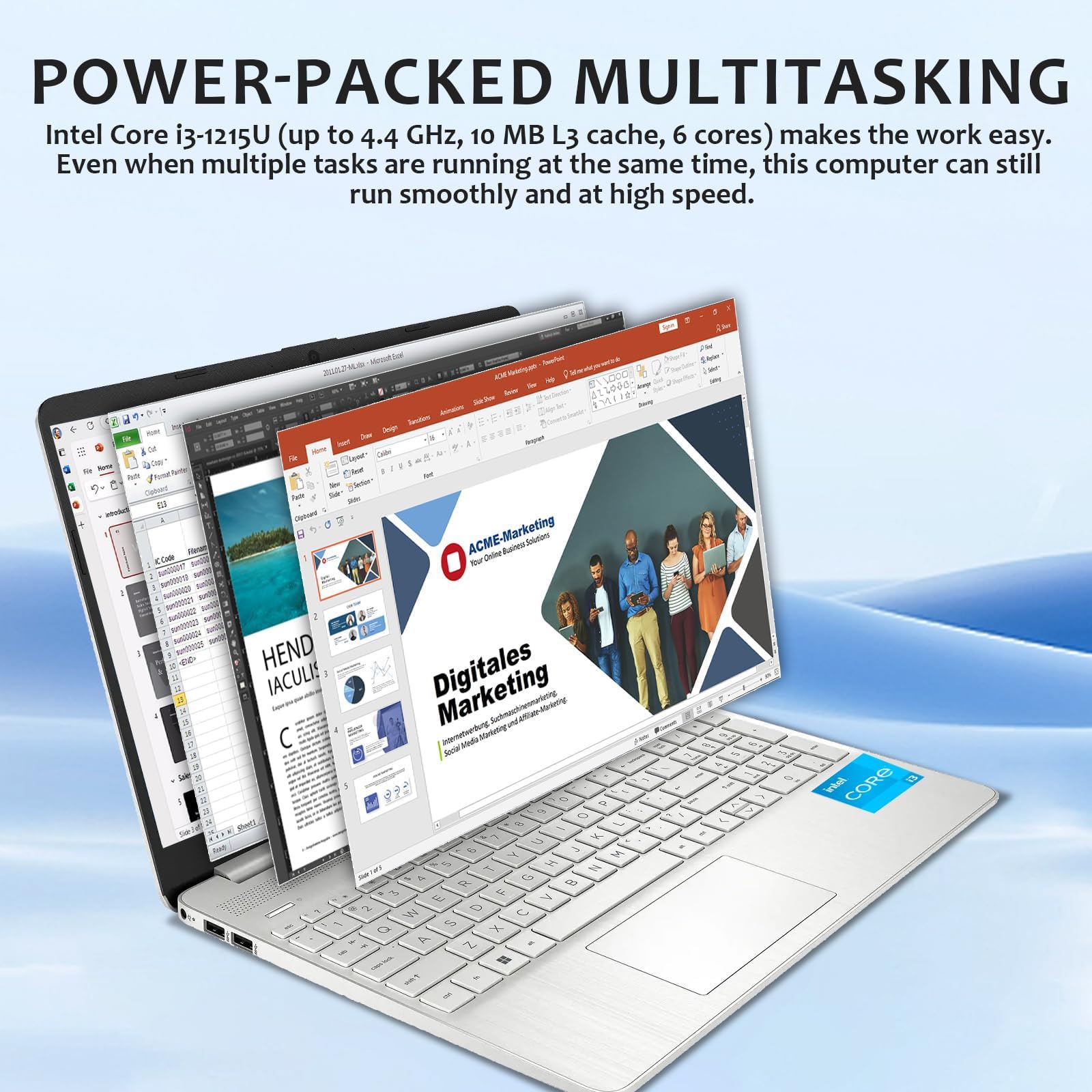 Hp Flagship Touchscreen Laptop Computer - Win 11 Pro  Office Lifetime  15.6'' Hd Touchscreen  Intel I3 1215U  Wi-Fi 5  Anti-Glar