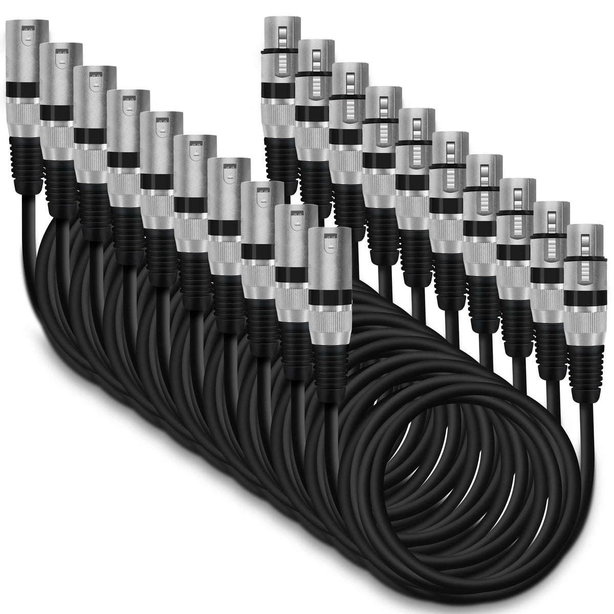 Gearit Xlr To Xlr Microphone Cable (10 Feet, 10 Pack) Xlr Male To Female Mic Cable 3 Pin Balanced Shielded Xlr Cable For Mic Mix