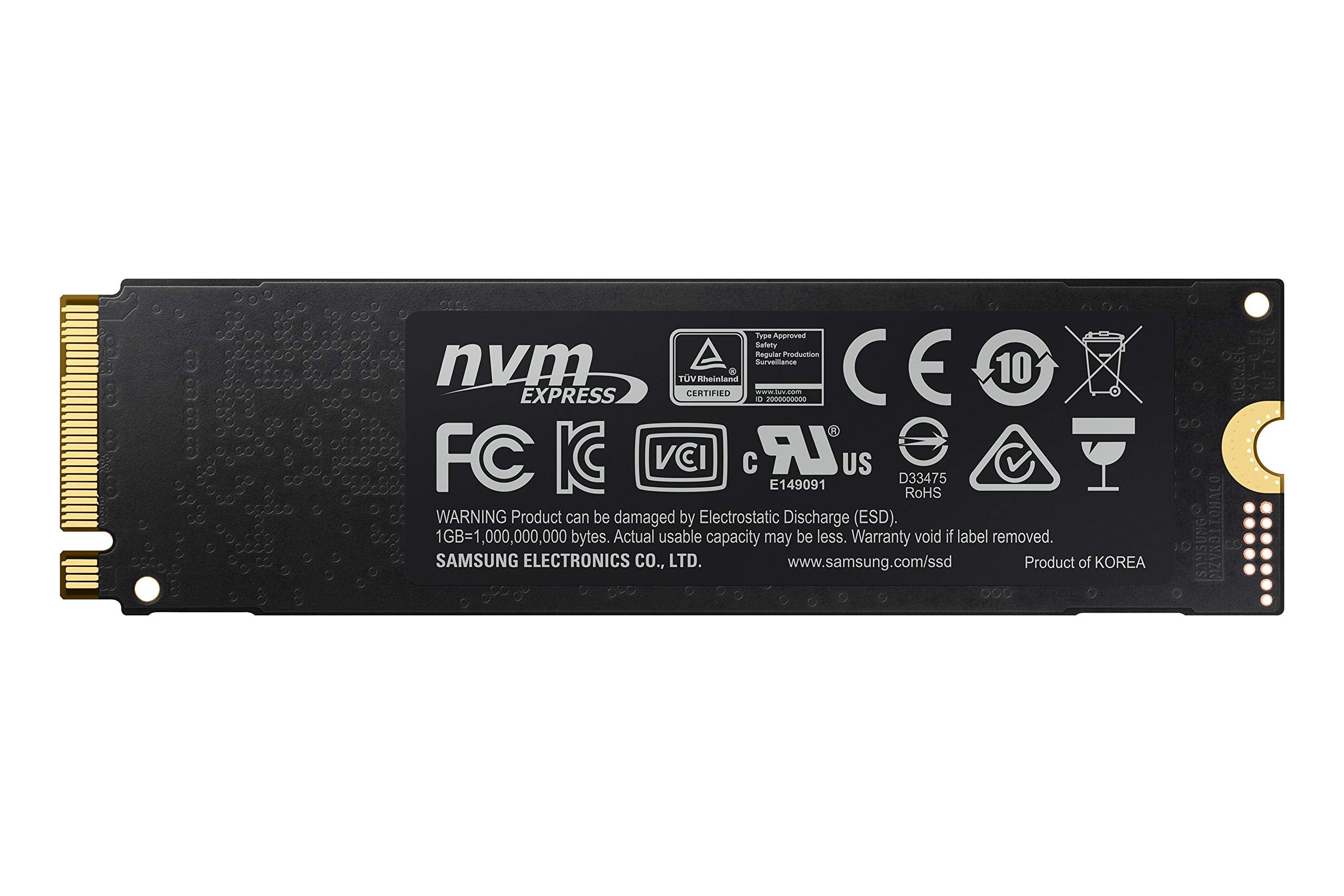 Samsung 970 Pro Ssd 1Tb - M.2 Nvme Interface Internal Solid State Drive With V-Nand Technology (Mz-V7P1T0Bw) Black/Red