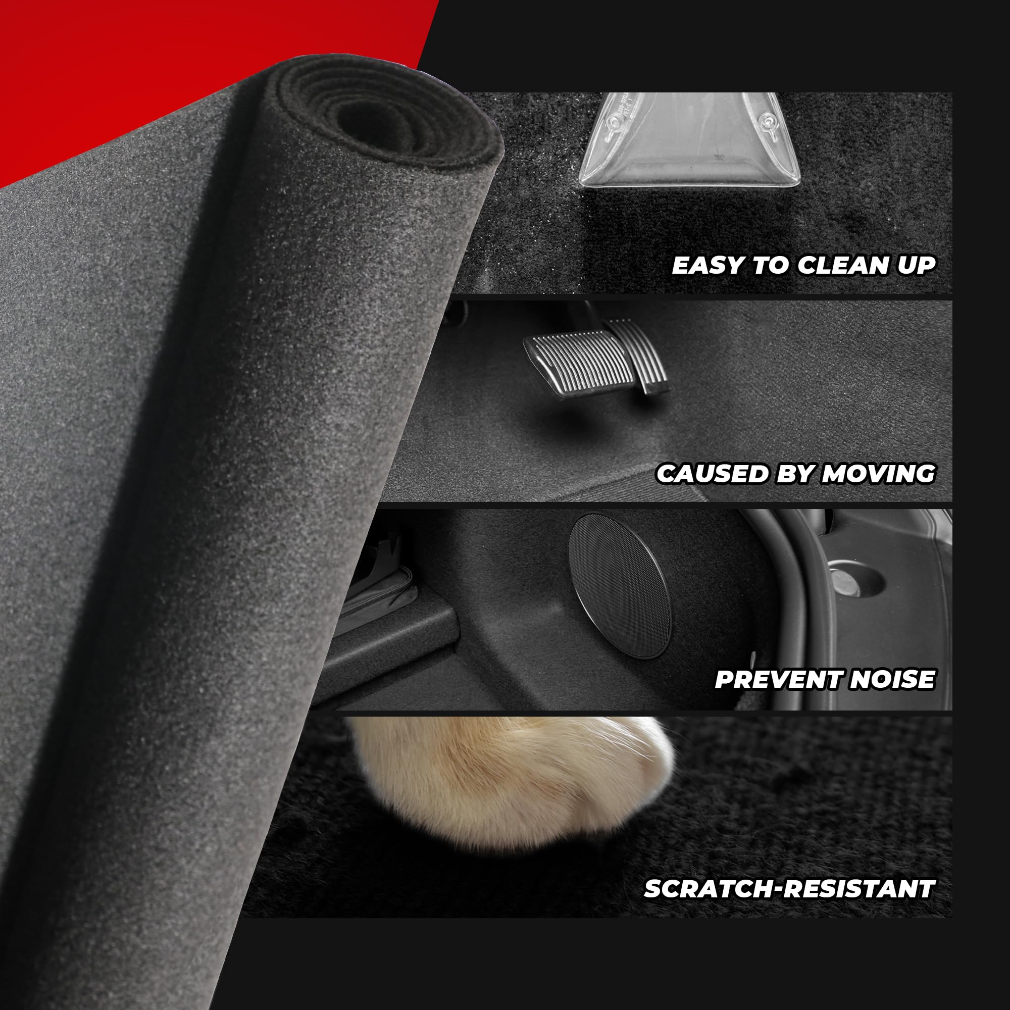 Bbox Charcoal Carpet Non Woven Febric | Length: 72 Inch (6 Ft.), Width: 43 Inch (3Ft 7In) | For Speaker Sub Box Carpet Home, Aut