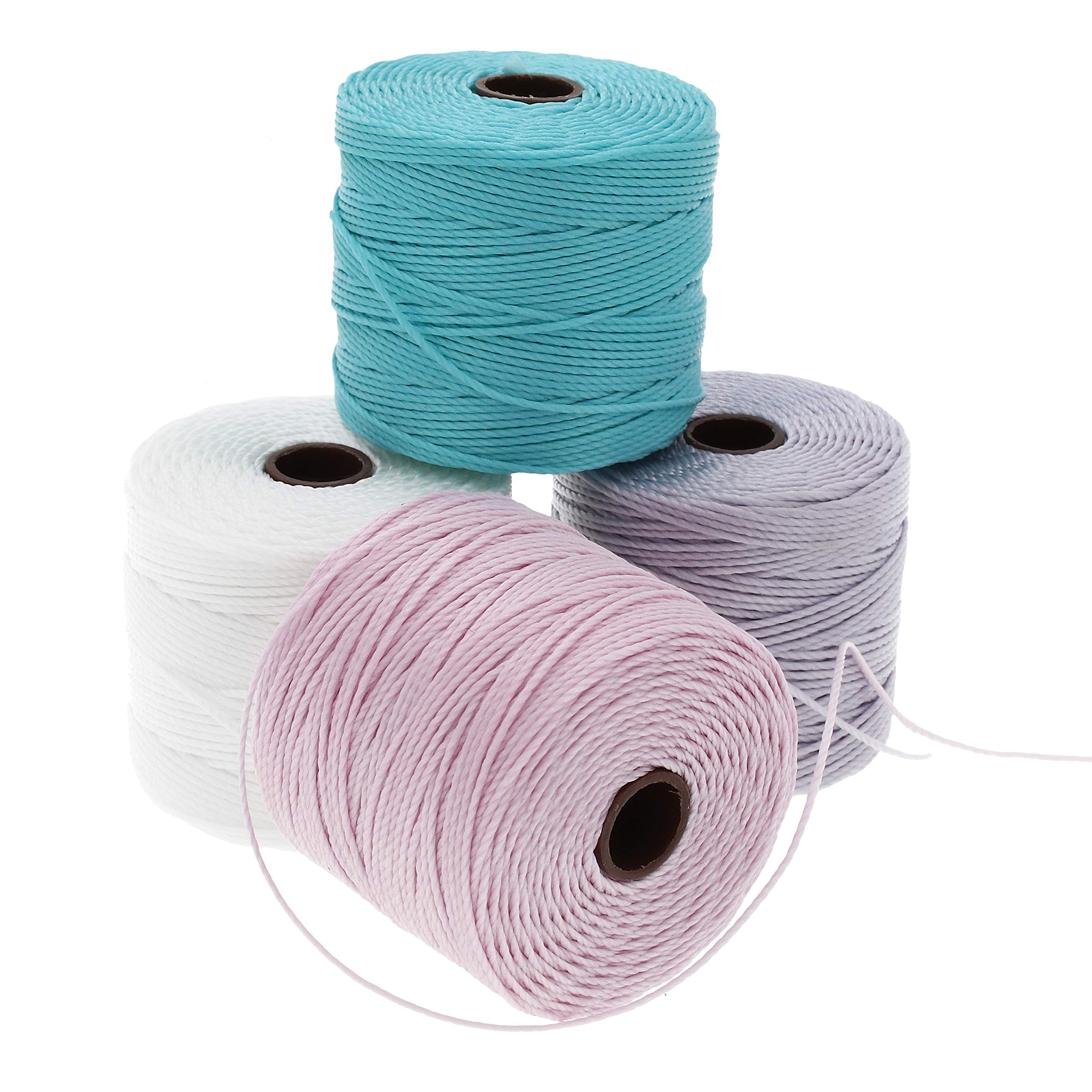 The Beadsmith S Lon #18 Nylon Cord   Tropical Mix   Tex210 Cord, .5Mm Diameter, 4 Pack, 77 Yard Spools   For Stringing Beading C