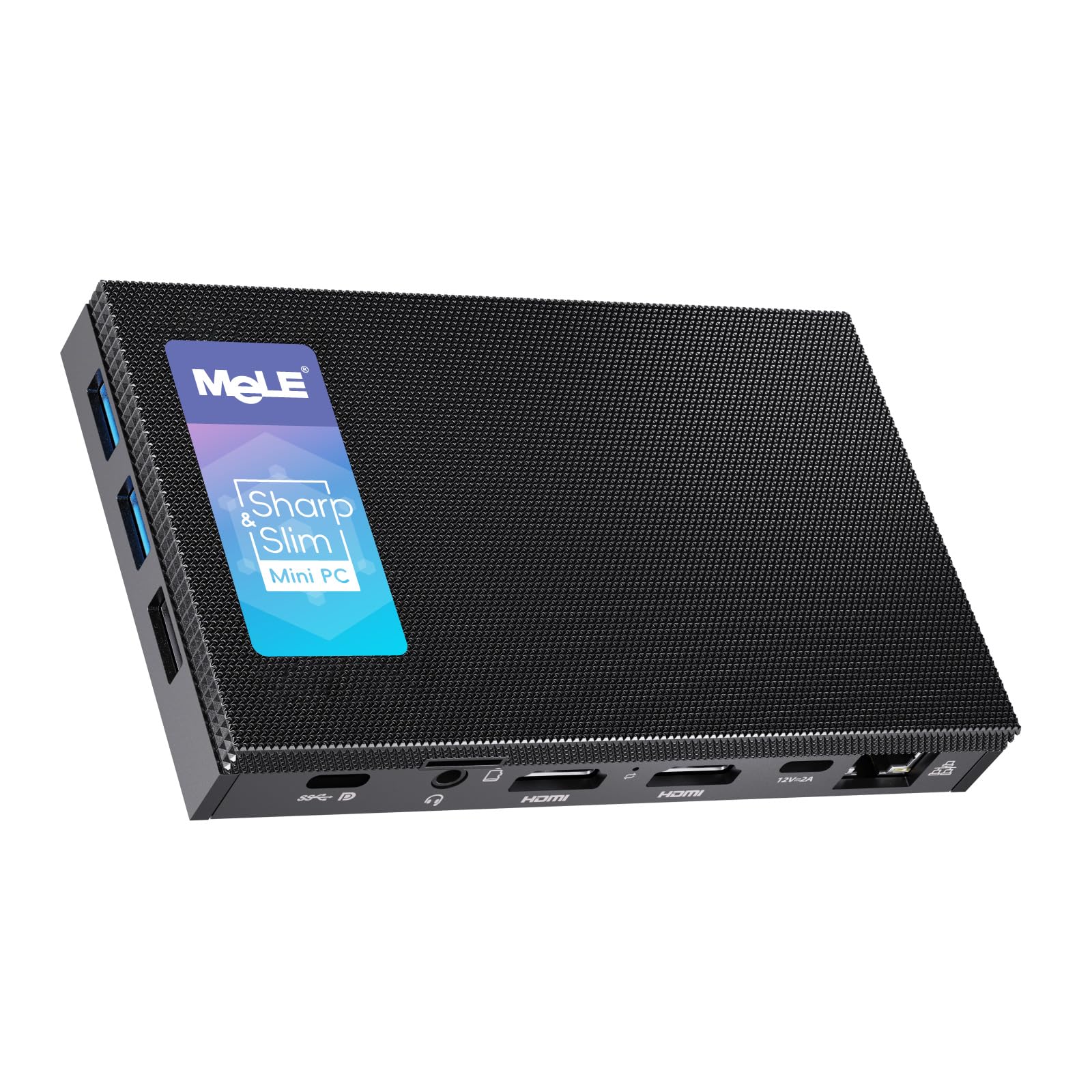 Mele Quieter4C Fanless Mini Pc 12Th Alder Lake N100 (Up To 3.4Ghz 4C/4T) 16Gb Lpddr4X 512Gb Micro Desktop Computer Win 11 Pro Su