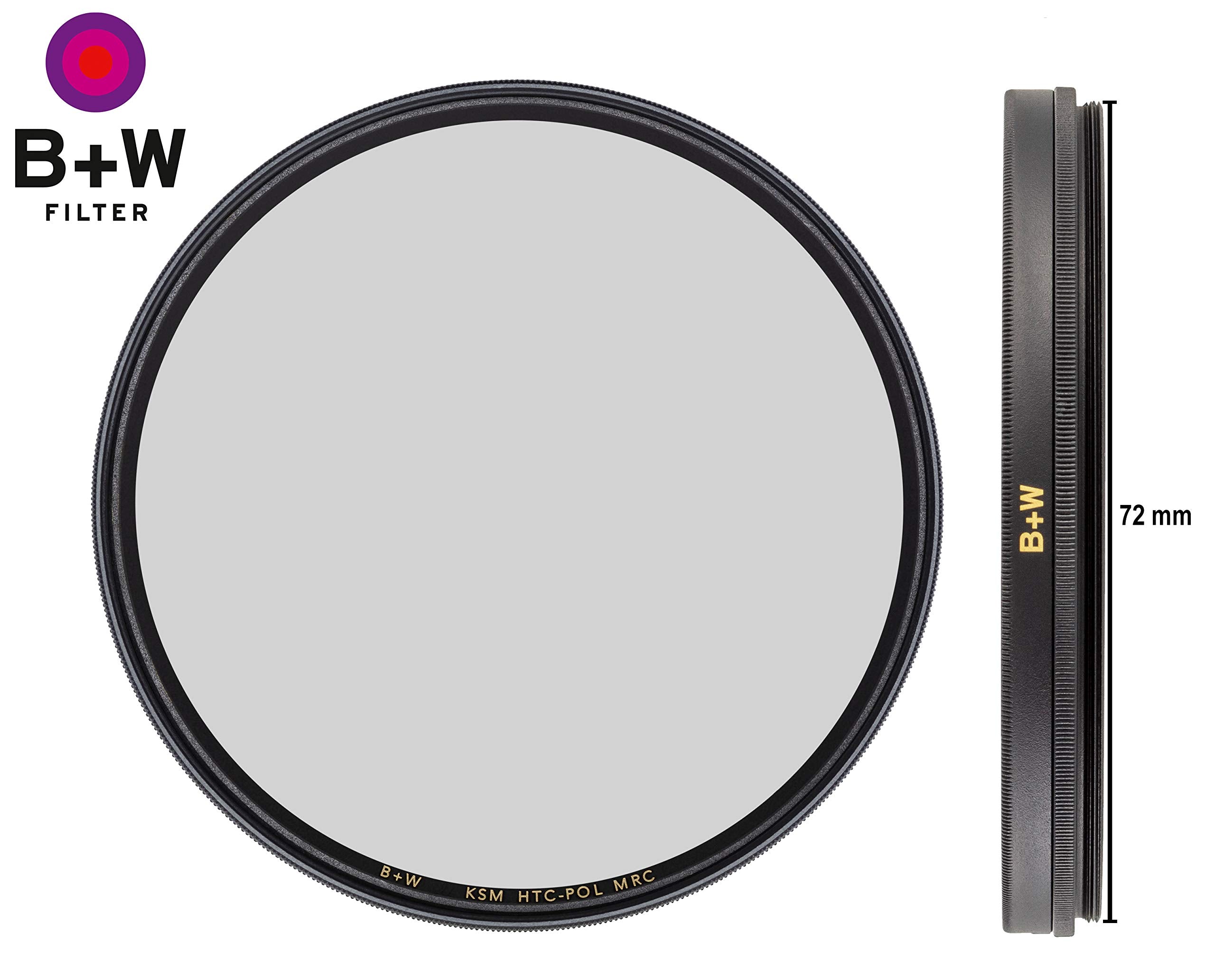 B + W Circular Polarizer Kaesemann   Standard Mount (F Pro), Htc, 16 Layers Multi Resistant Coating, Photography Filter, 72 Mm