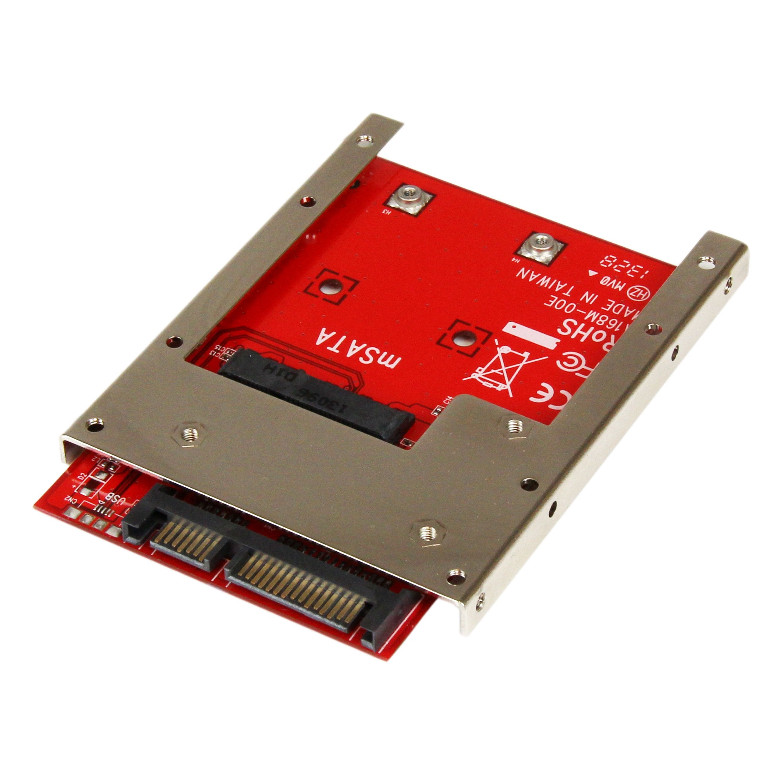 Startech.Com Msata Ssd To 2.5In Sata Adapter Converter   Msata To Sata Adapter For 2.5In Bay With Open Frame Bracket And 7Mm Dri