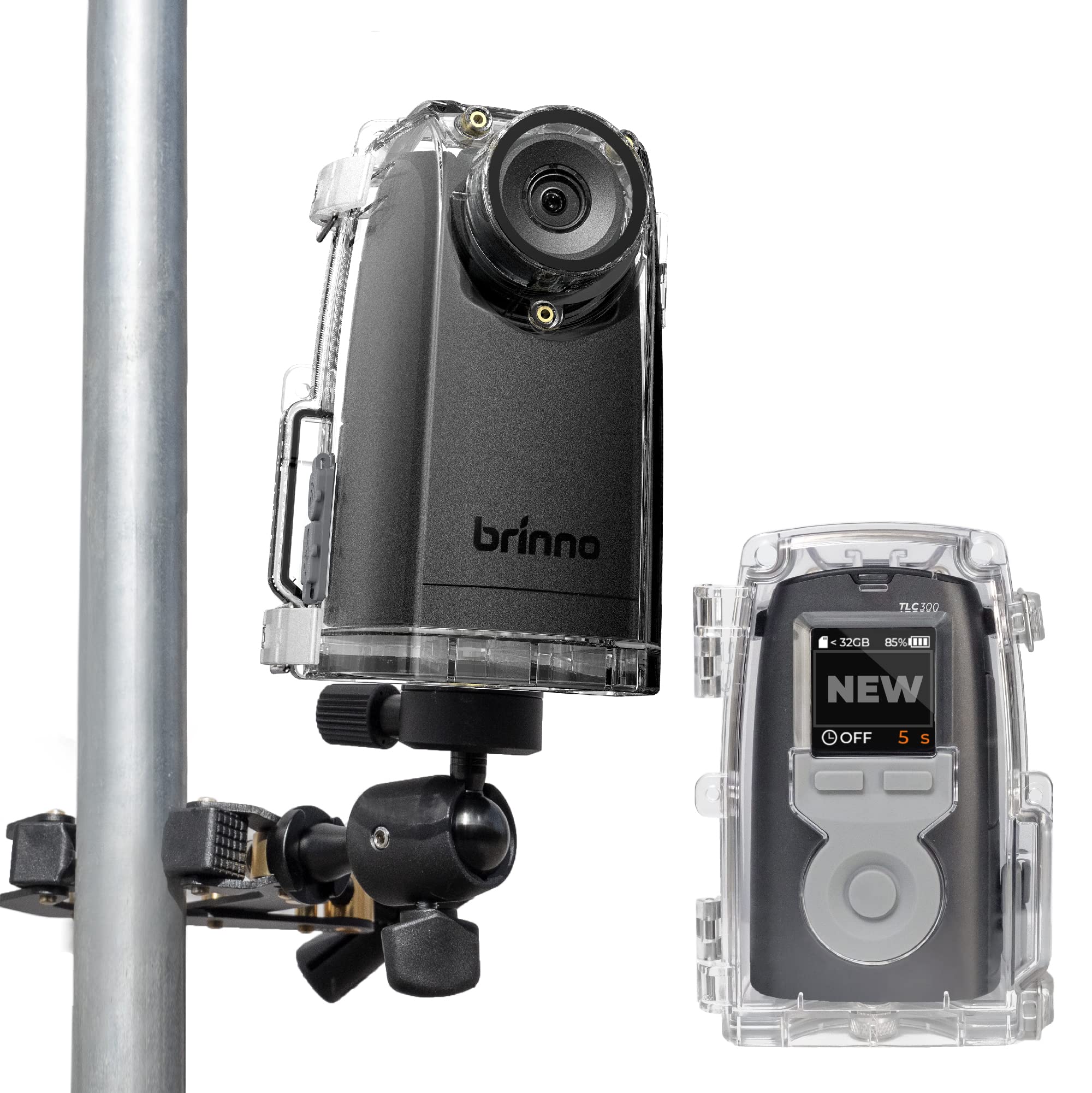 Brinno Time Lapse Camera Bcc300 C Bundle, Outdoor Construction Jobsite Plant Weather   Hdr Fhd1080P Timelapse Camera Lcd Screen   Extended Battery Life Ipx4 Water Resistant Housing And Clamp