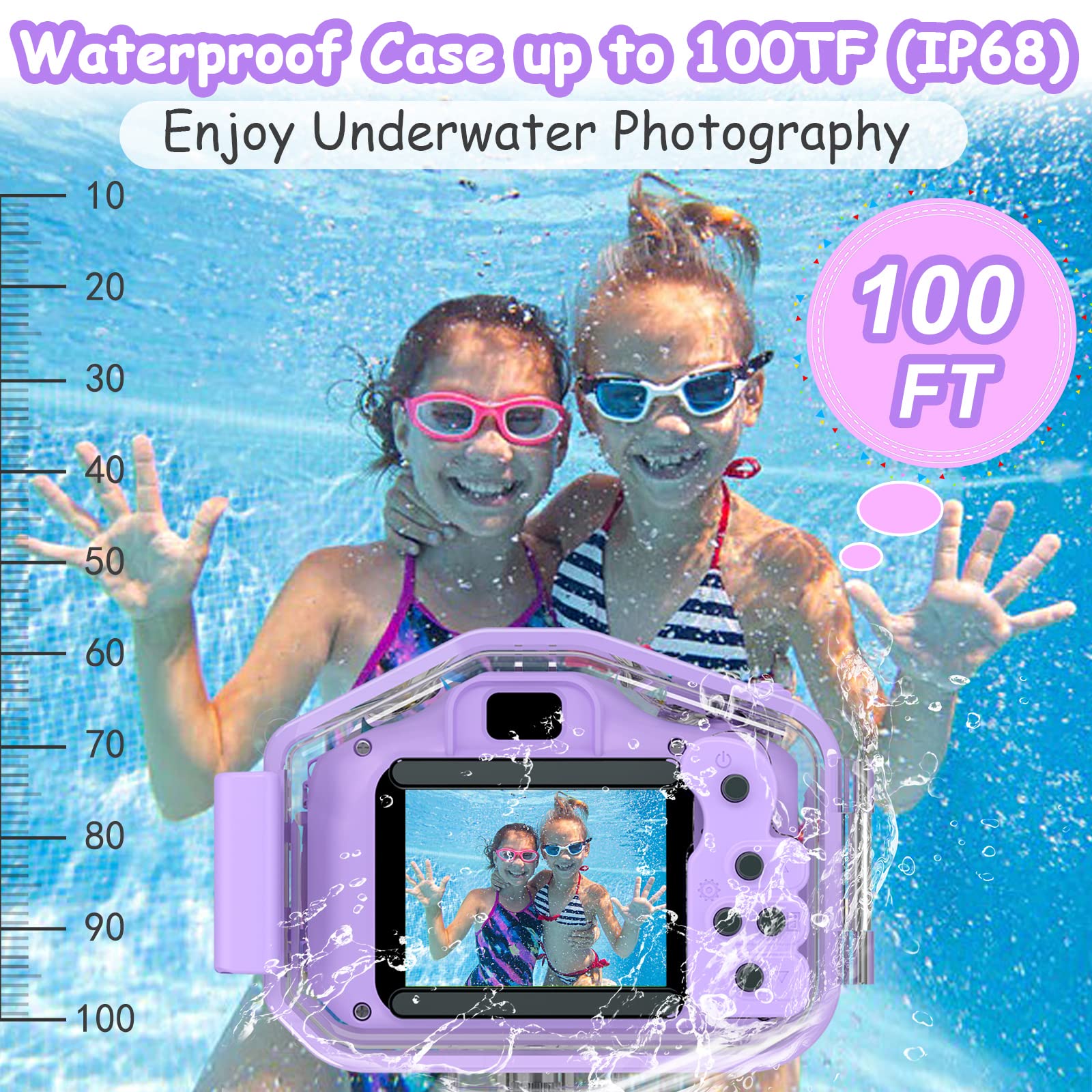 Deker Kids Camera Waterproof Boys Girls Toys 3 12 Year Old Christmas Birthday Gifts Kids Underwater Mini Camcorder Cameras Child