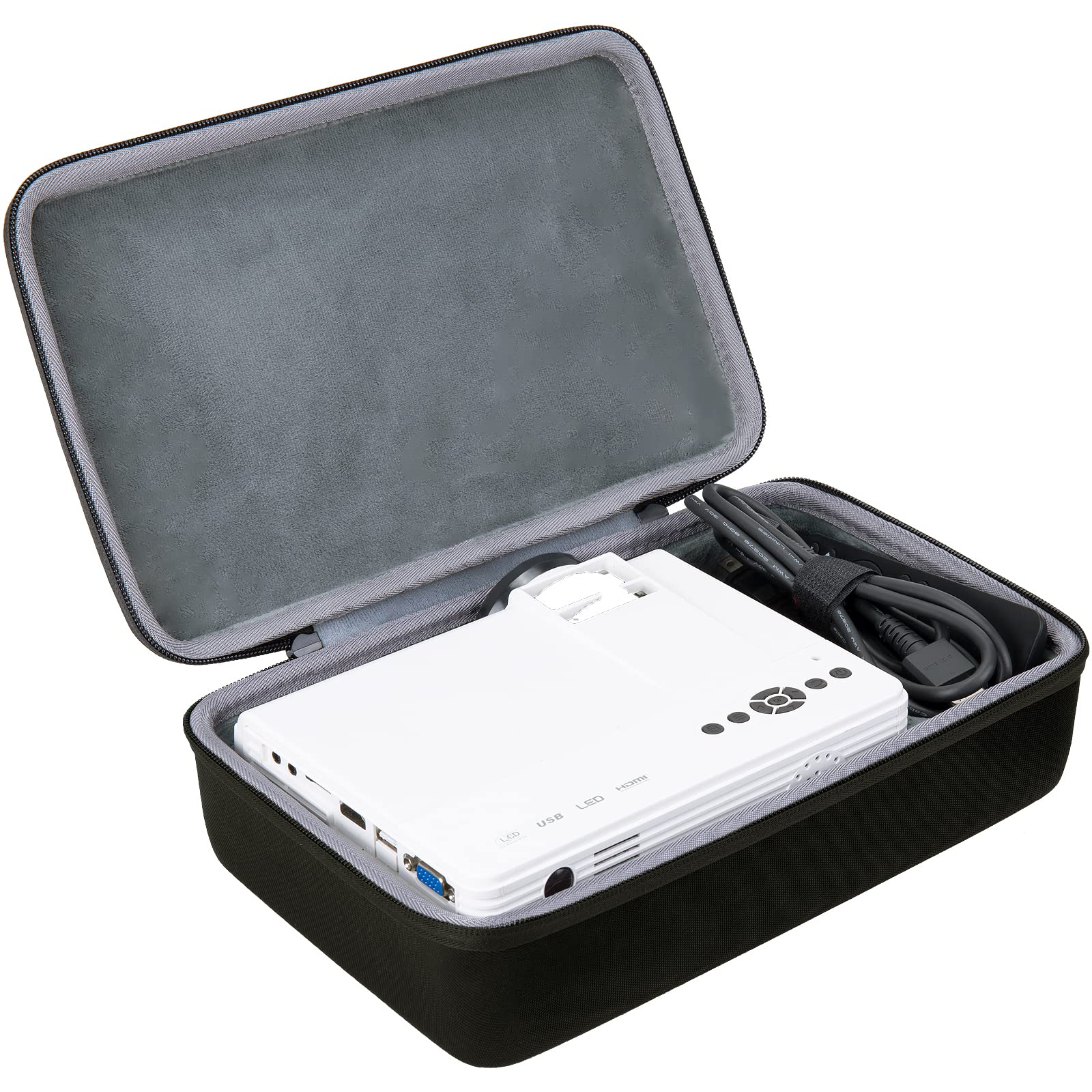 Co2Crea Hard Case Replacement For Auking Projector 2024 Upgraded Mini Projector 7500 Lumens Multimedia Home Theater Video Projec