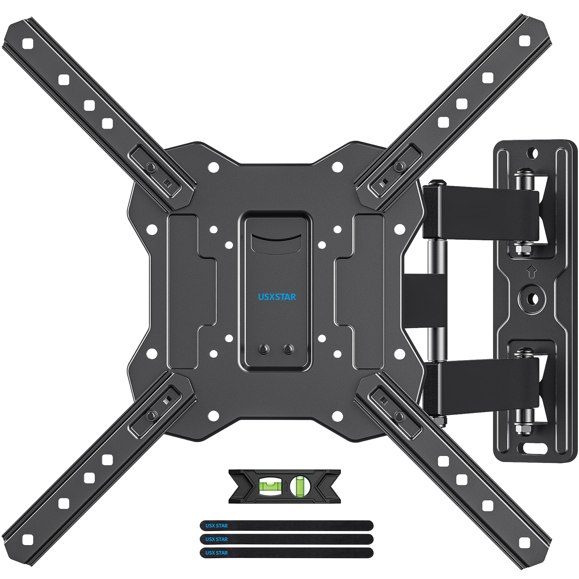 Usx Star Ul Listed Full Motion Tv Wall Mount For 26 60 Inch Tv Mounts Up To 77 Lbs, Max Vesa 400X400Mm, Wall Mount Tv Bracket Wi