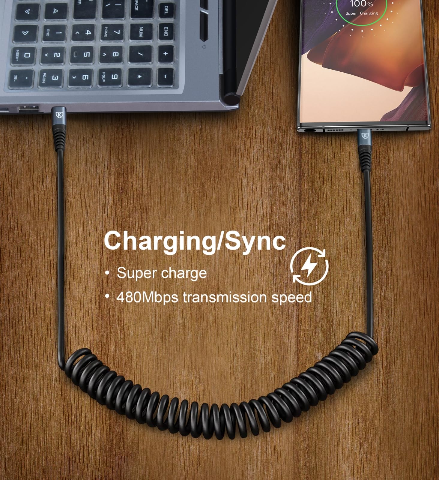 Kiyoda Usb C To Usb C Cable [3Ft+6Ft], 2Pack Coiled Usb C Charger Cable For Car, Type C Fast Charging Cable Compatible With Iphone 16/15/Plus/Pro/Pro Max/Macbook Pro 2020/Samsung Galaxy S23