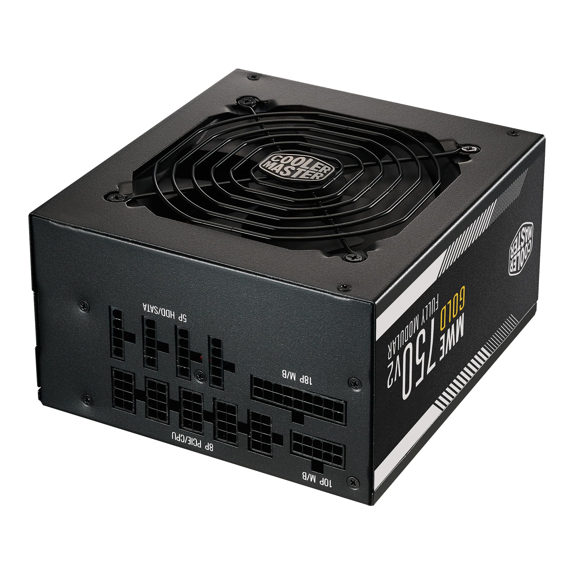 Cooler Master Mwe Gold 750 V2 Full Modular, 750W, 80+ Gold Efficiency, 2 Eps Connectors, 120Mm Hdb Fan, Semi Fanless Operation,