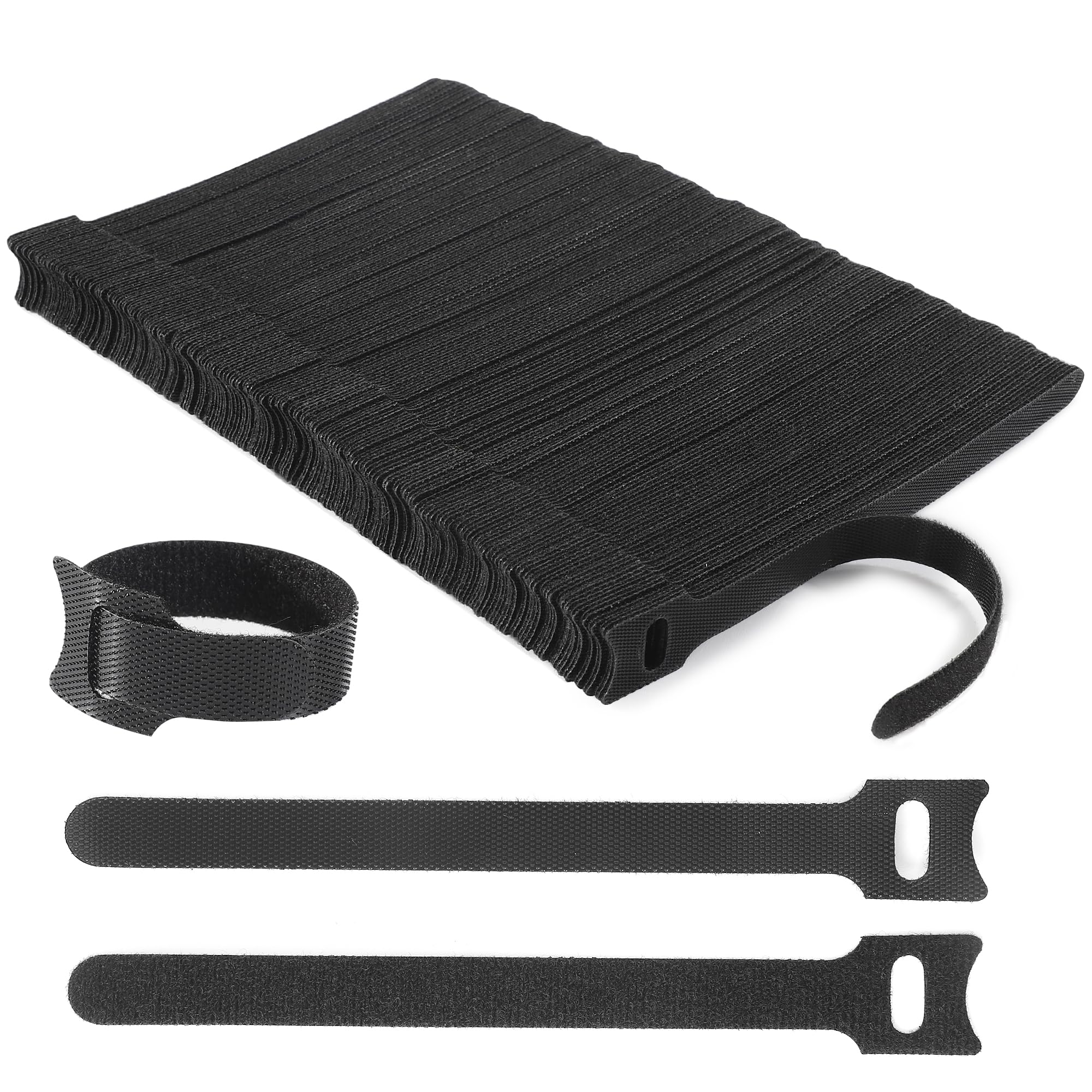 Nettbe 210 Pcs 6 Inches Reusable Cable Ties, Adjustable Cord Straps, Cable Organizer, Cord Wrap And Hook Loop Cords Management  