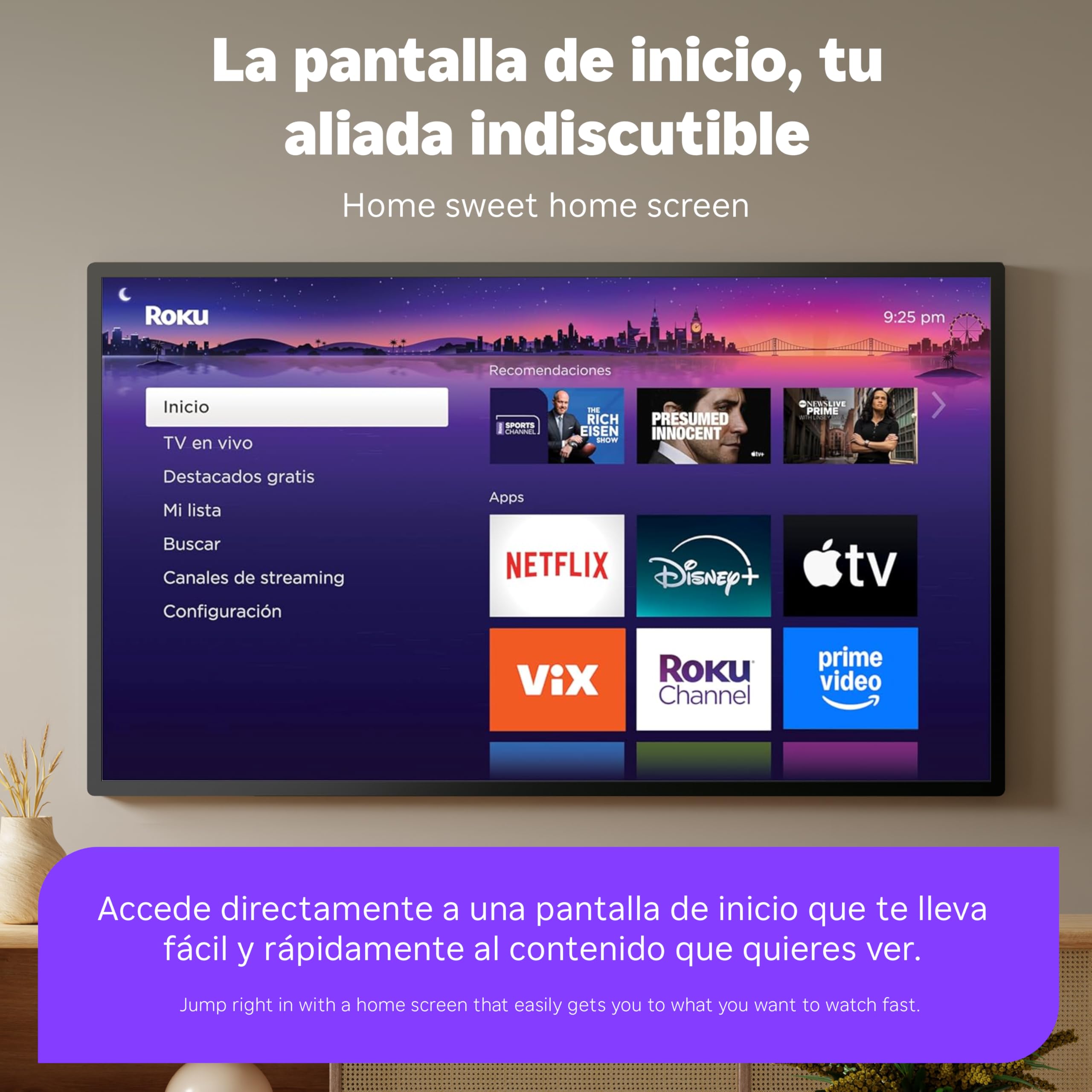 Roku Streambar 4K Hdr Streaming Device & Premium Soundbar All In One (Spanish Edition) | Roku Streambar Dispositivo 4K Hdr De St