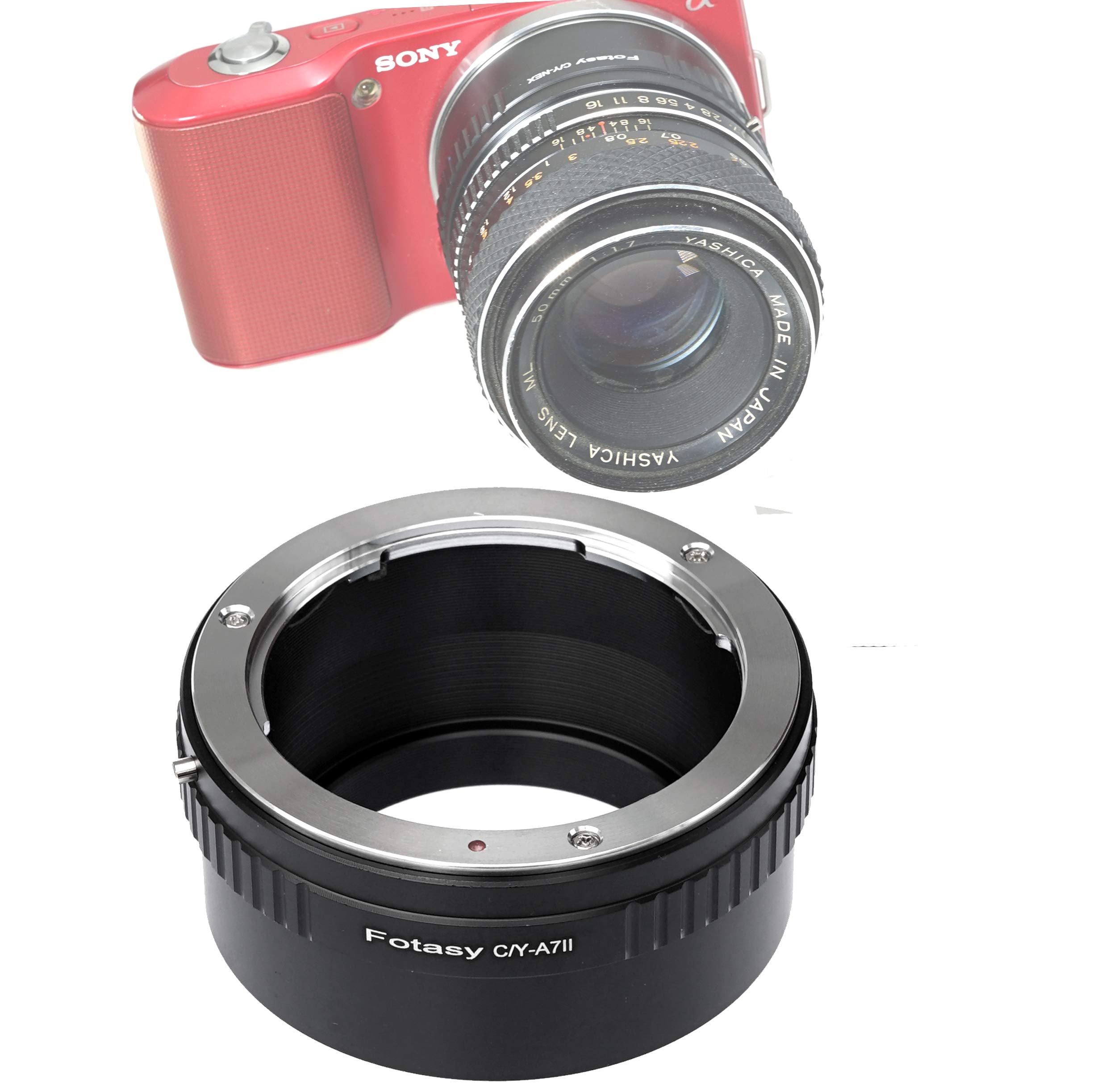 Fotasy CY Lens to E-Mount Adapter, Contax Zeiss C/Y Lens to E Mount Adapter, Contax Lens EMount, Compatible with Sony a7 a7r a7s