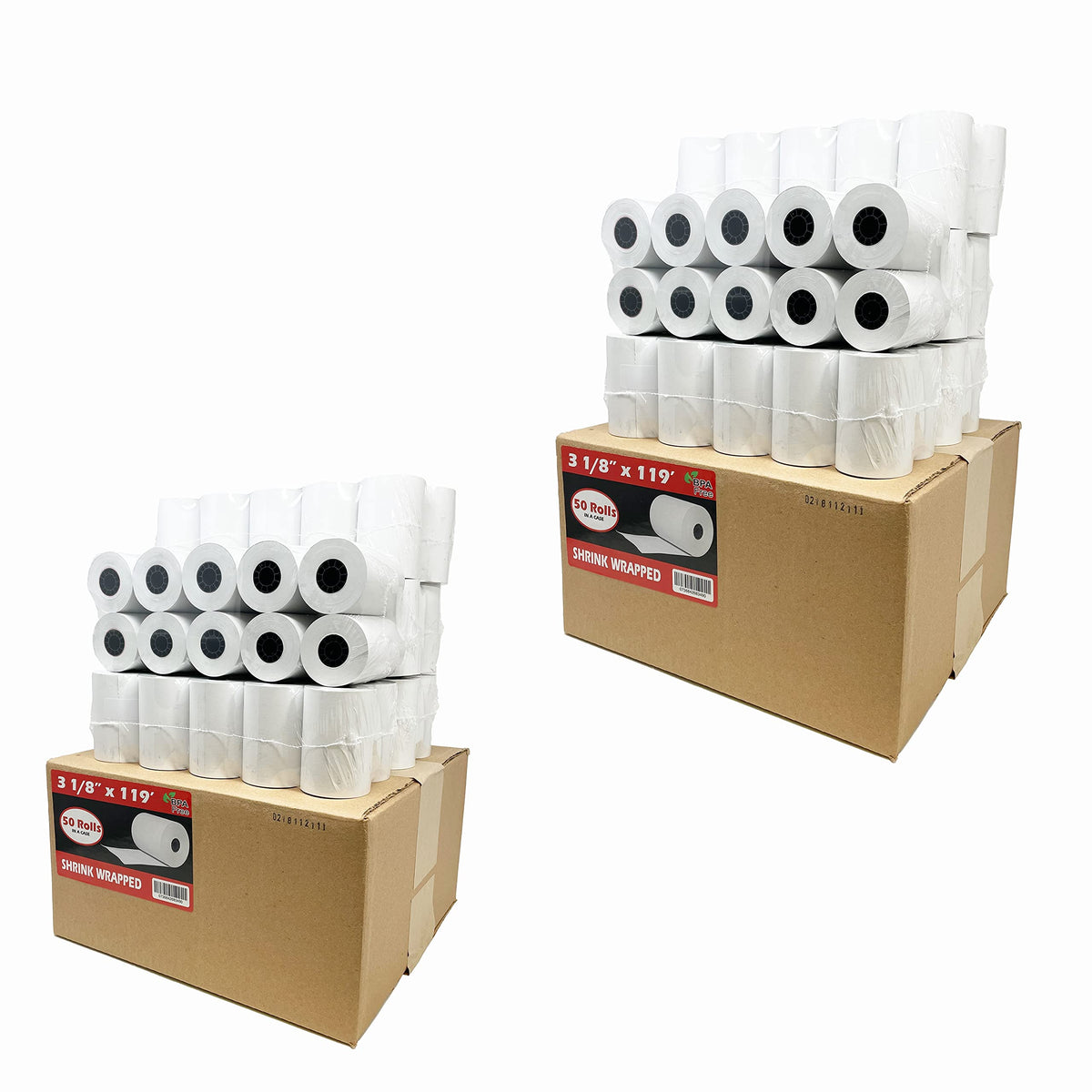 Buyregisterrolls (2 Cases) 3 18 X 119 Ft Thermal (48 Gsm Paper Thickness) Paper Rolls Bpa Free Cash Register Thermal Paper Rolls