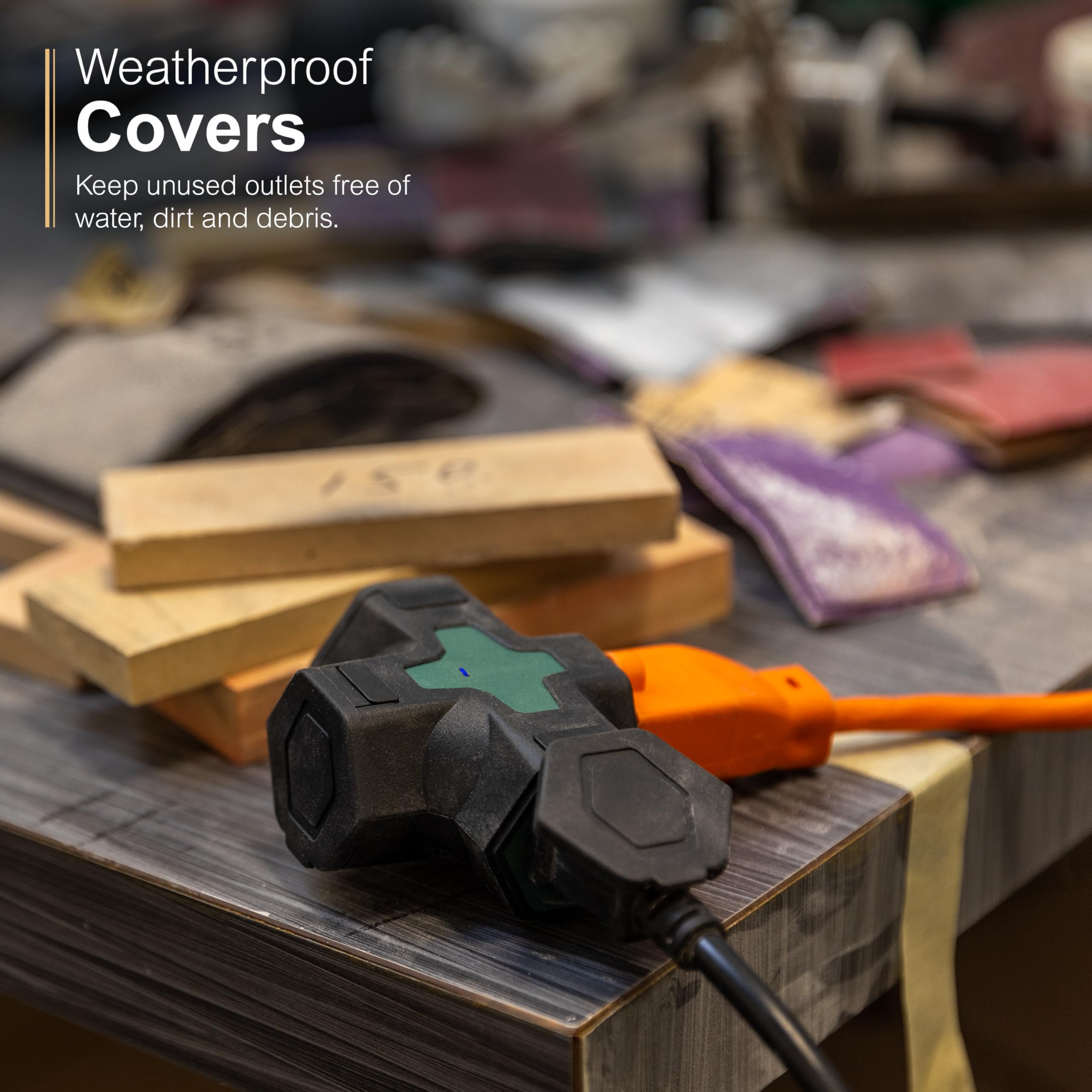 Ge 3 Outlet Extender, Indicator Light, Outlet Adapter, Power Splitter Plug, Heavy Duty, T Tap Multi Plug, 3 Prong,Use With Chris